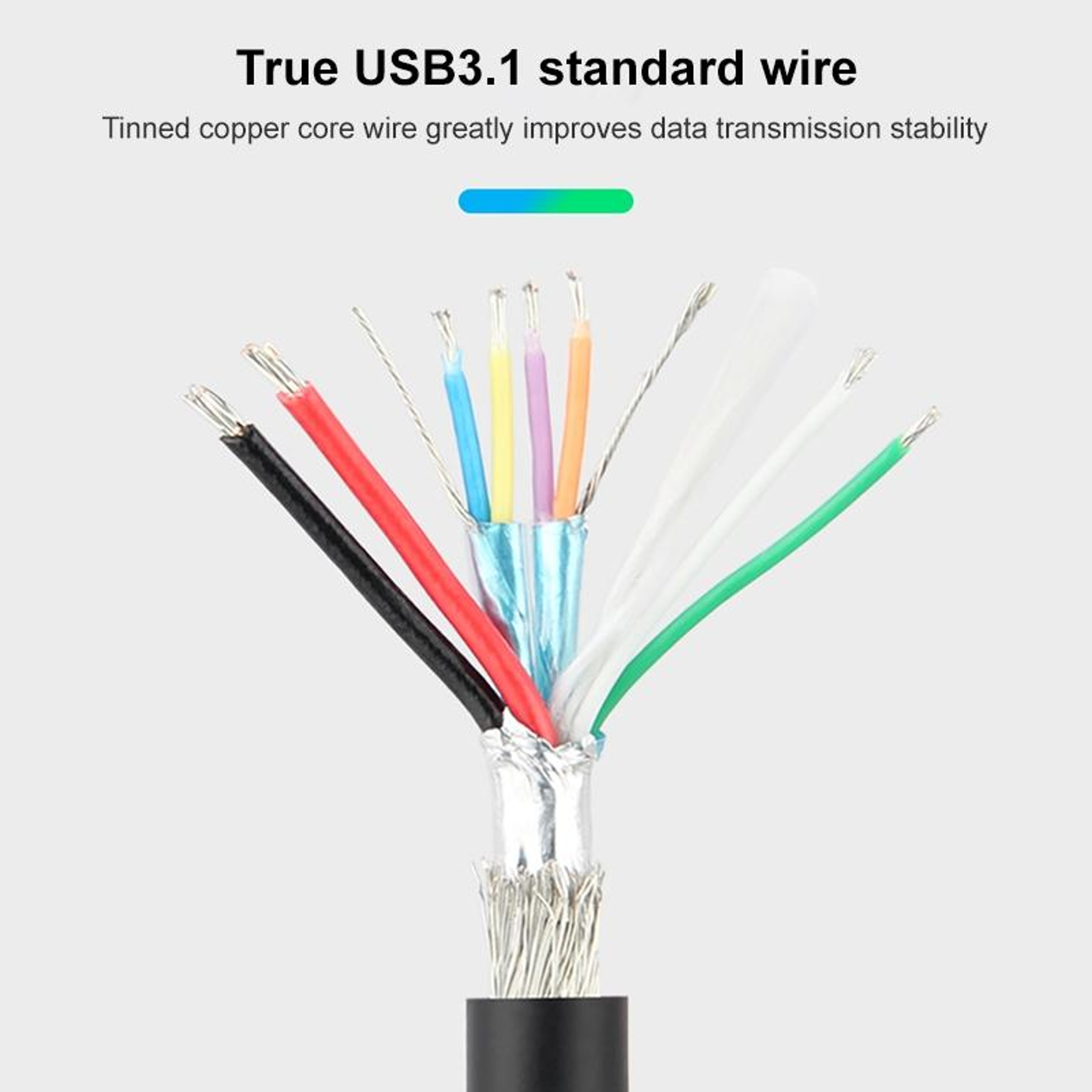 USB-C to Micro USB Adapter Cable 20cm Fast Data Sync Converter for Phones, Tablets & Hard Drives – view 4