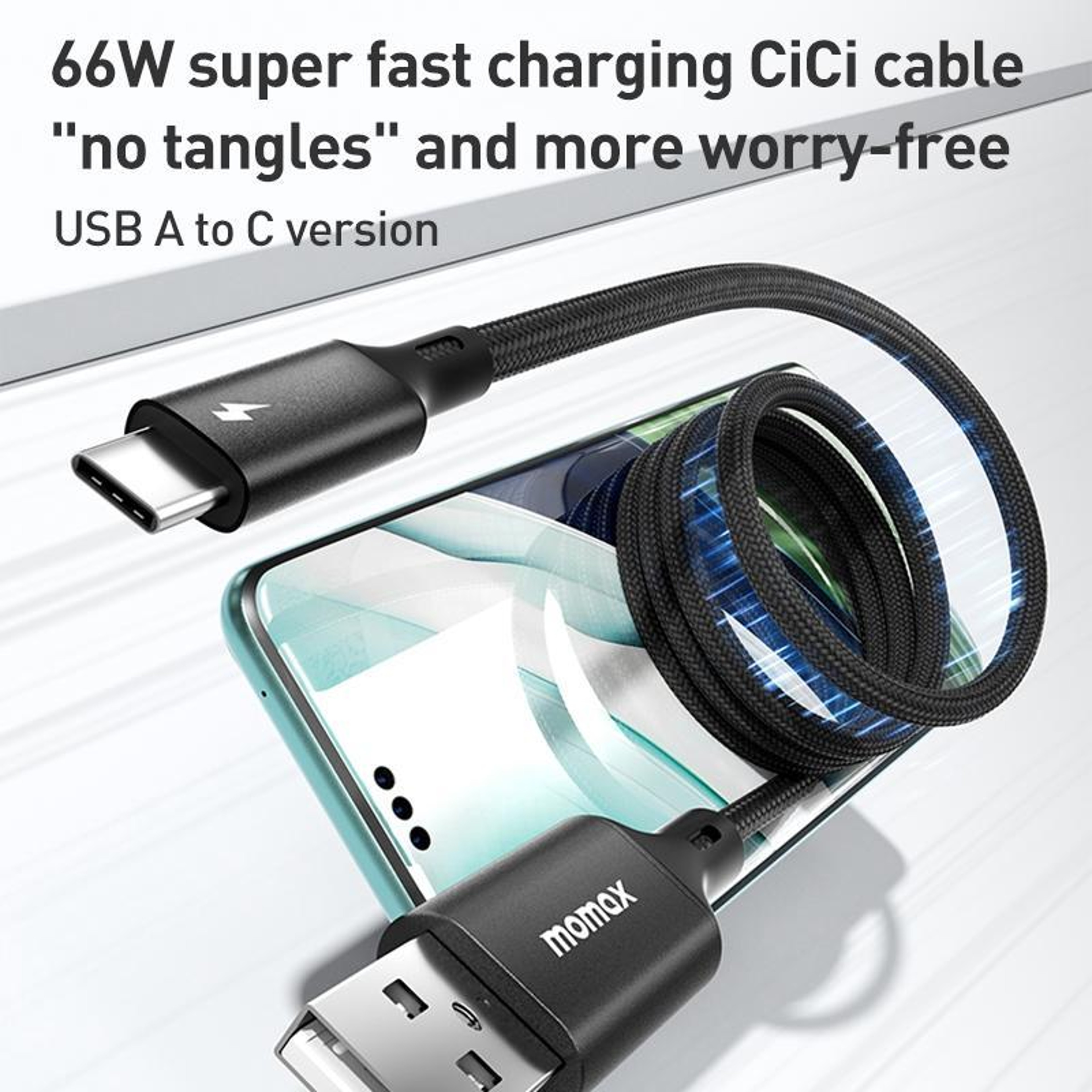 MagLink 66W Magnetic USBC Fast Charging Cable 1M Braided Data Sync Cable 2
