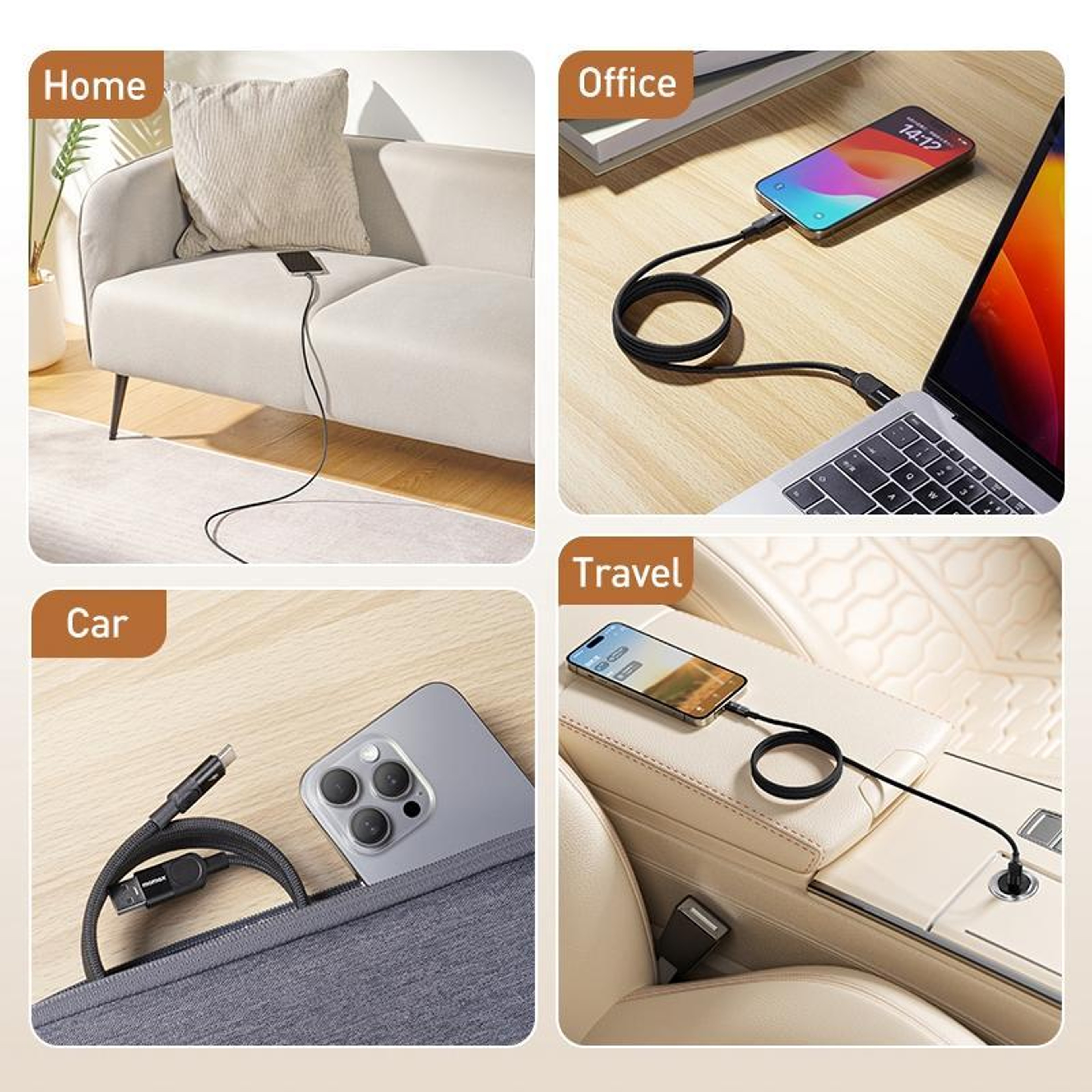Mag Link Magnetic USB C Fast Charging Cable  Braided USB A to USB-C – view 4