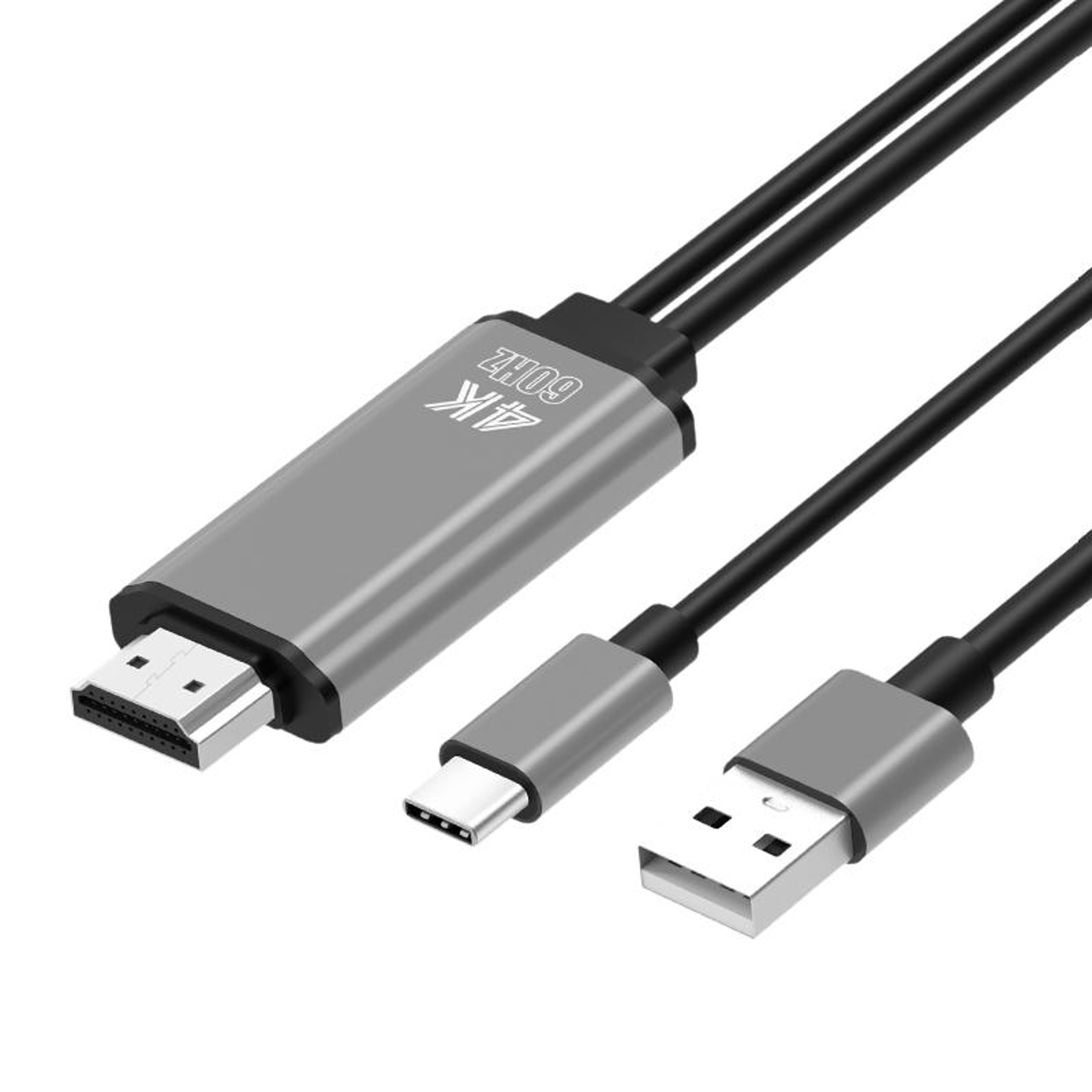 4K USBC To HDMI Display Cable With USB Power Support 18M Aluminum Alloy Adapter Cable 1