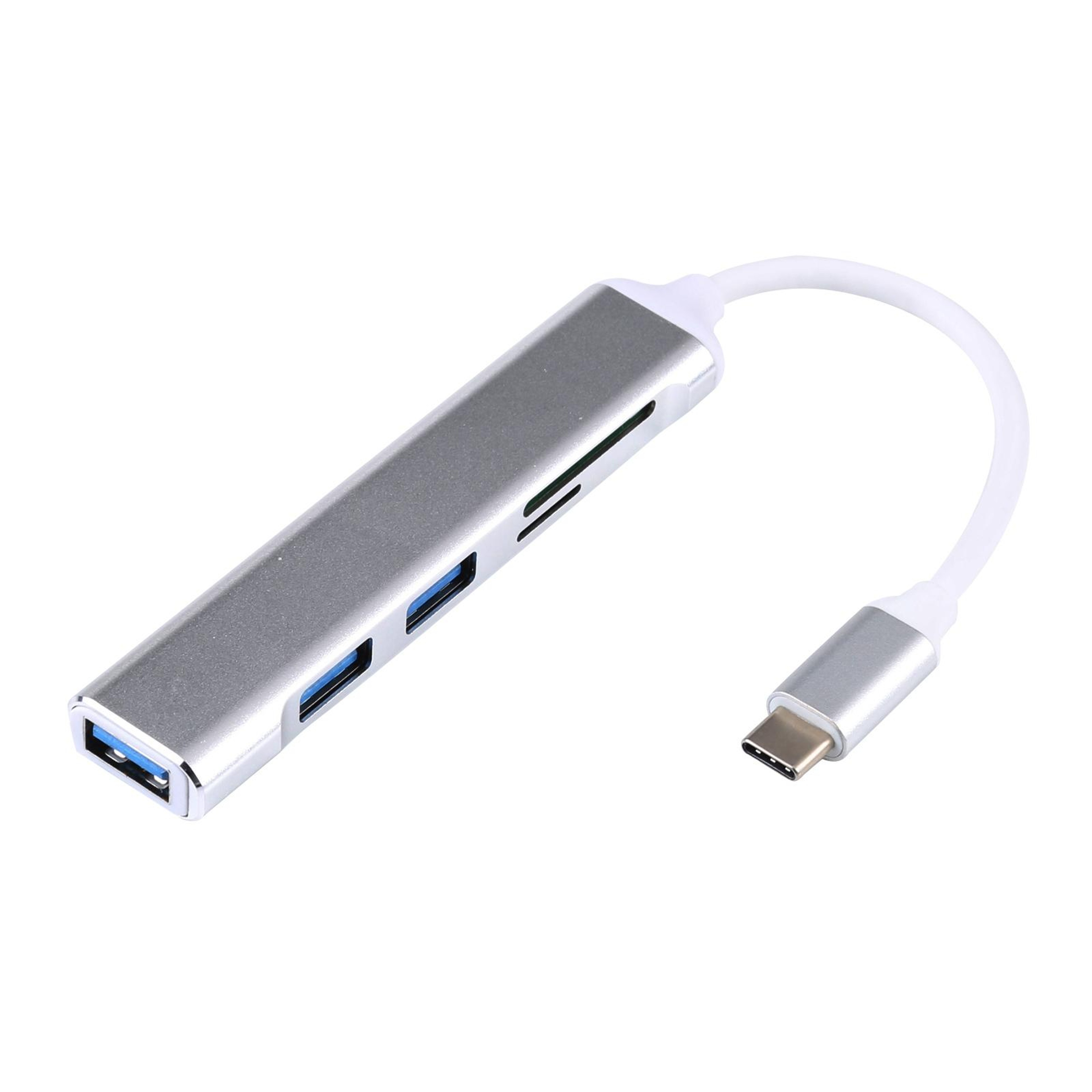 UltraSlim 5-in-1 USB-C Hub with SD/TF Card Reader & 3 USB 3.0 Ports – view 1