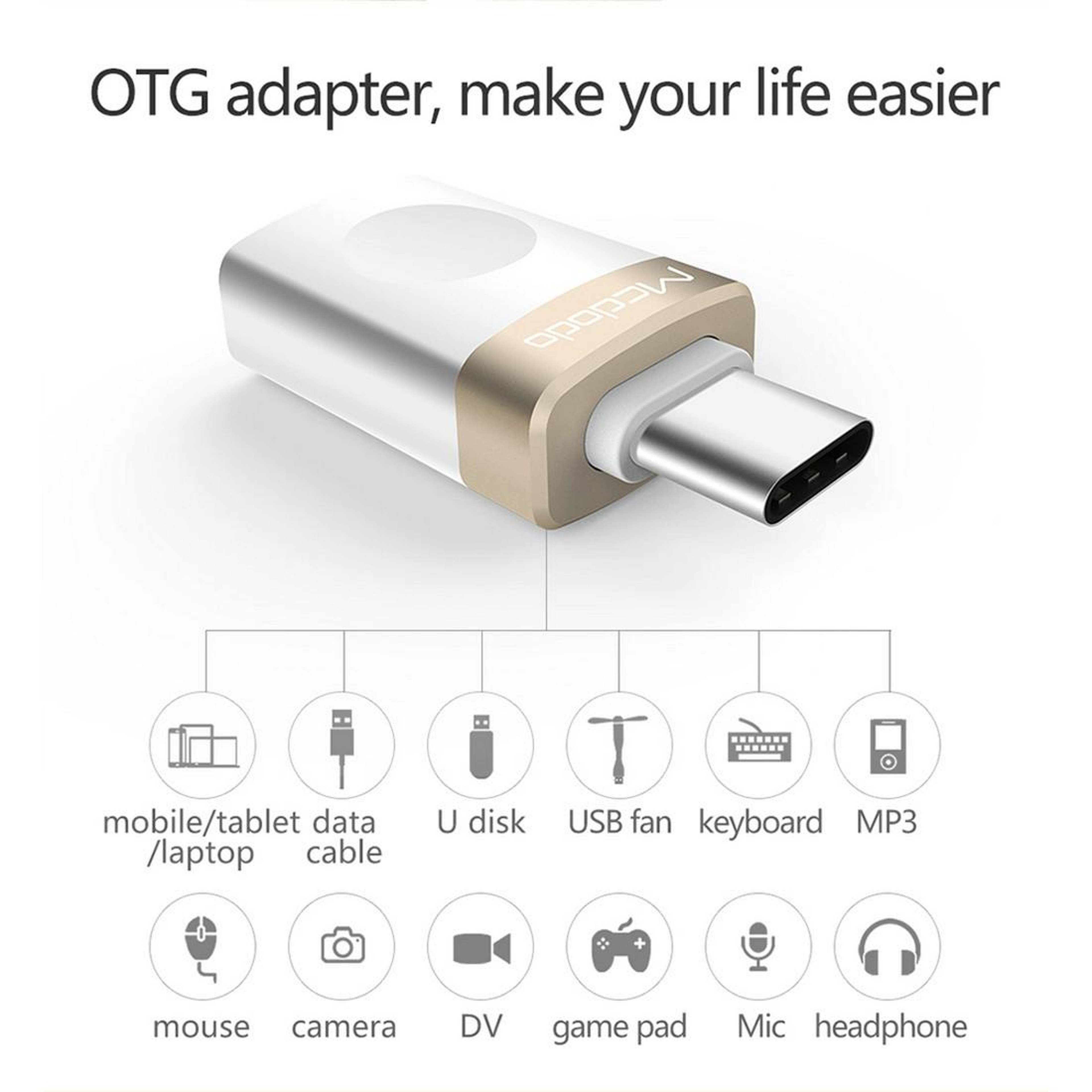 Mcdodo USBC To USB 30 OTG Adapter Fast Data Transfer  Charging Converter 6