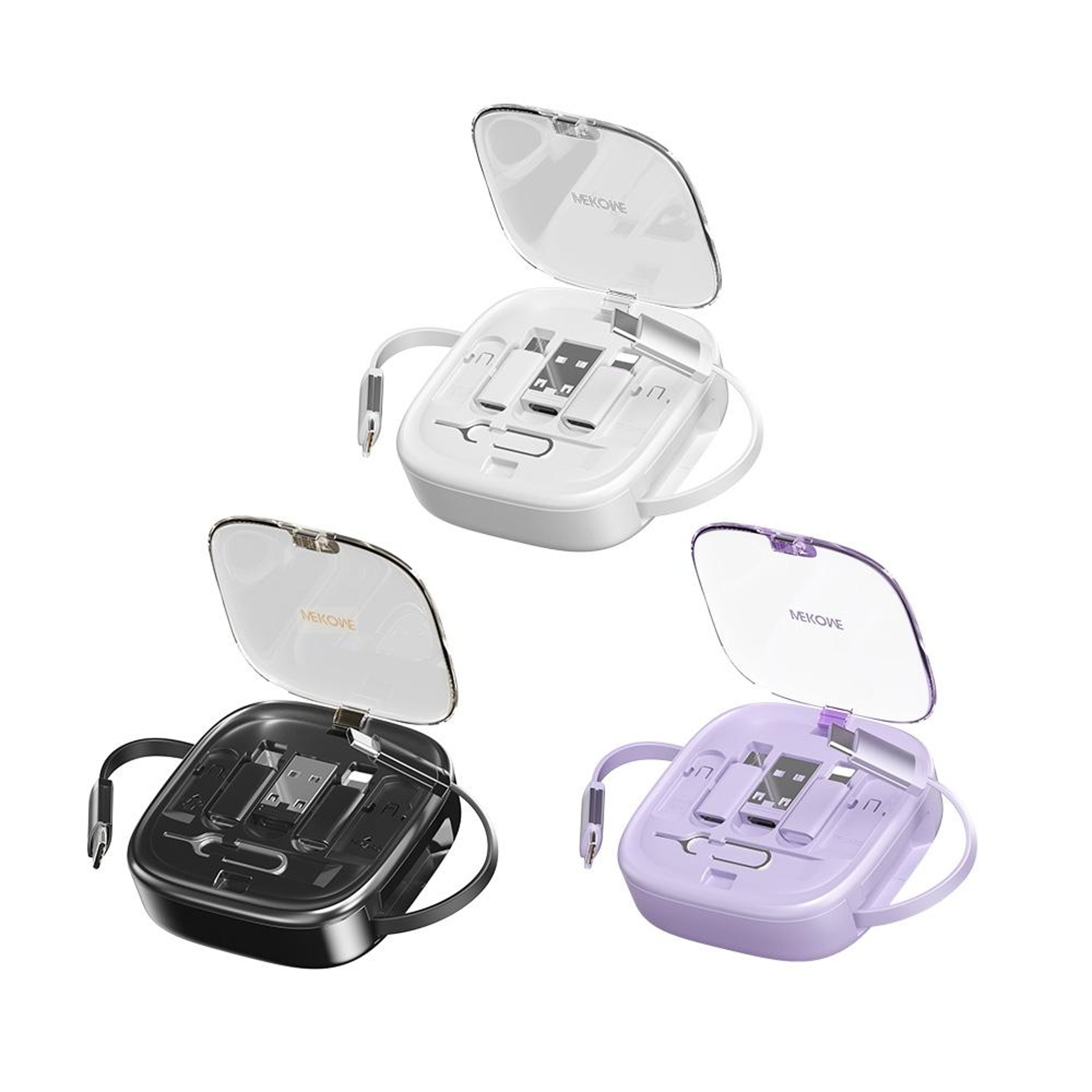 WK Pioneer 65W Multi Charging Cable Kit with Retractable USB-C Fast Charging & Phone Stand – view 2