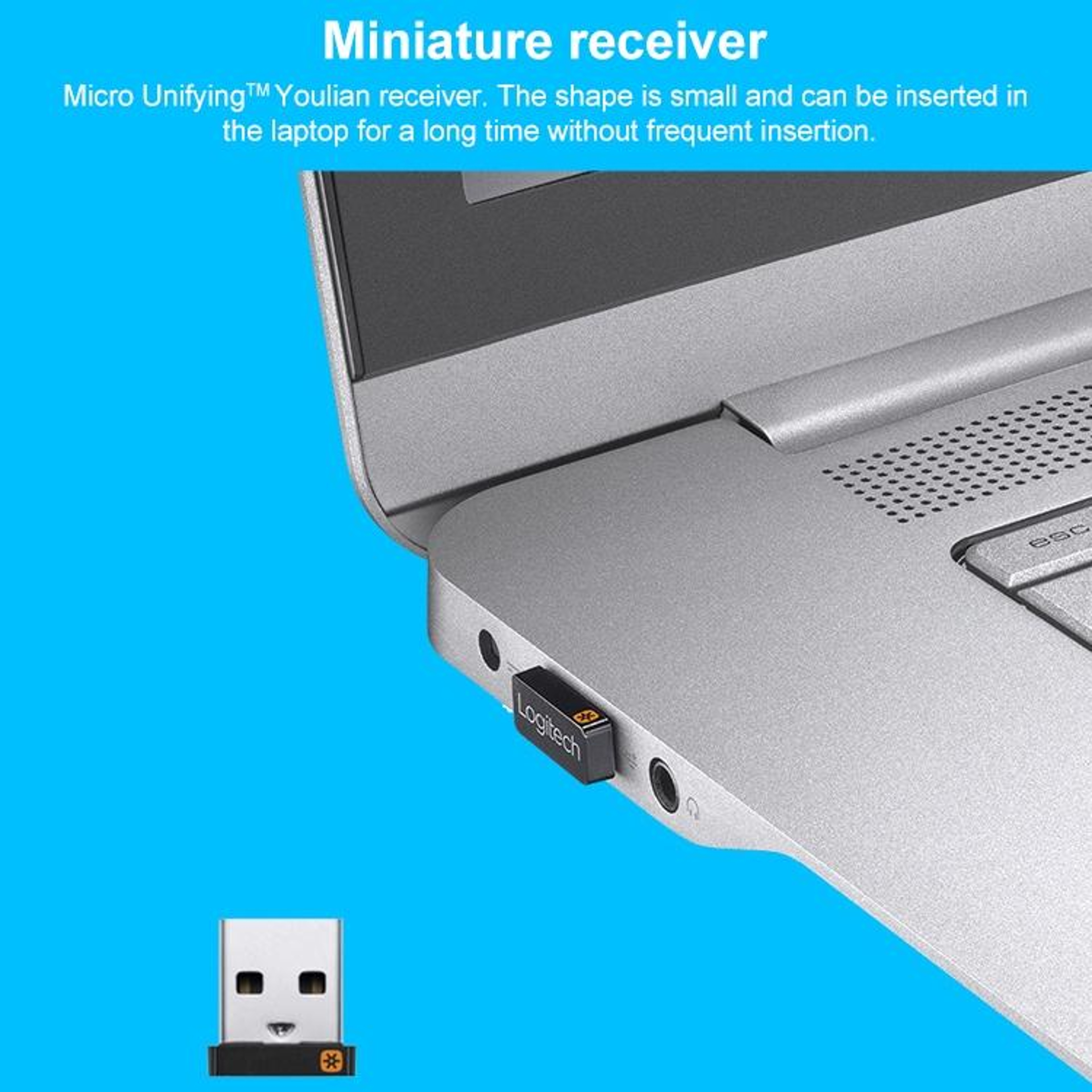 Logitech Unifying USB Wireless Receiver for Mouse & Keyboard Connect Up to 6 Devices – view 4