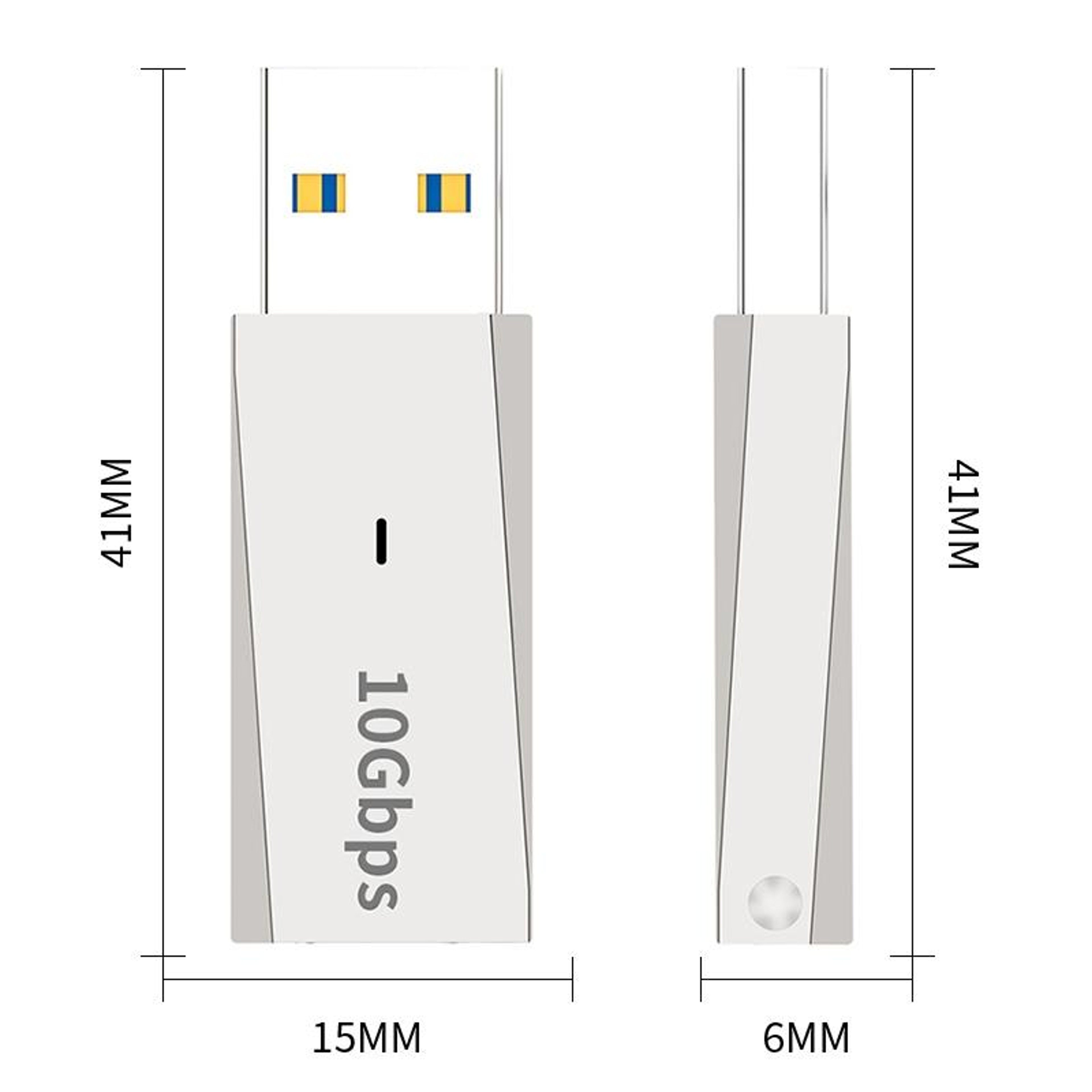 Compact USB  to USBC Female Adapter Fast Data & Charging – view 3