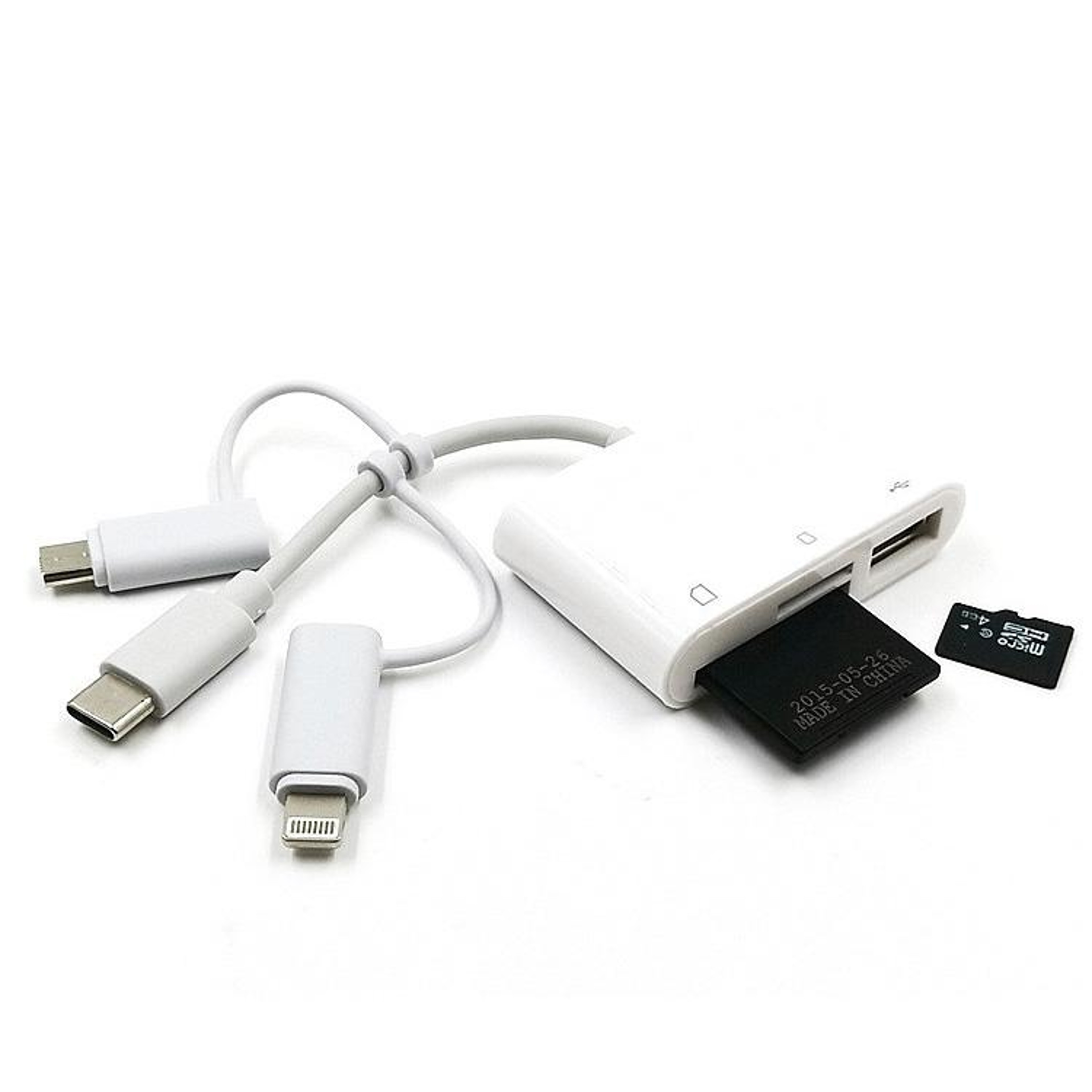 TriConnect OTG SD Card Reader Adapter for iPhone USB-C Micro USB Devices – view 3