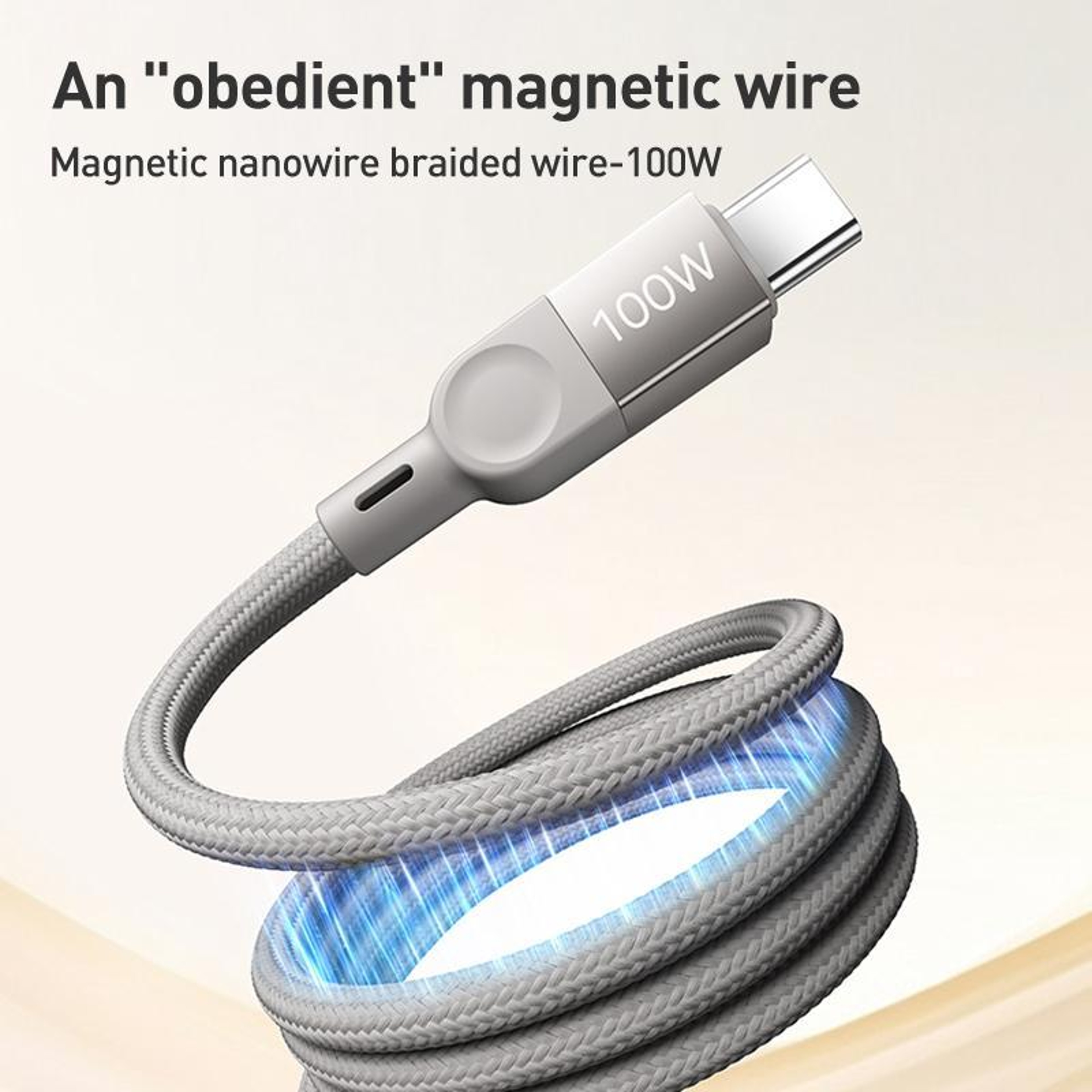Magnetic USB C to USB C Braided Fast Charging Cable – view 2