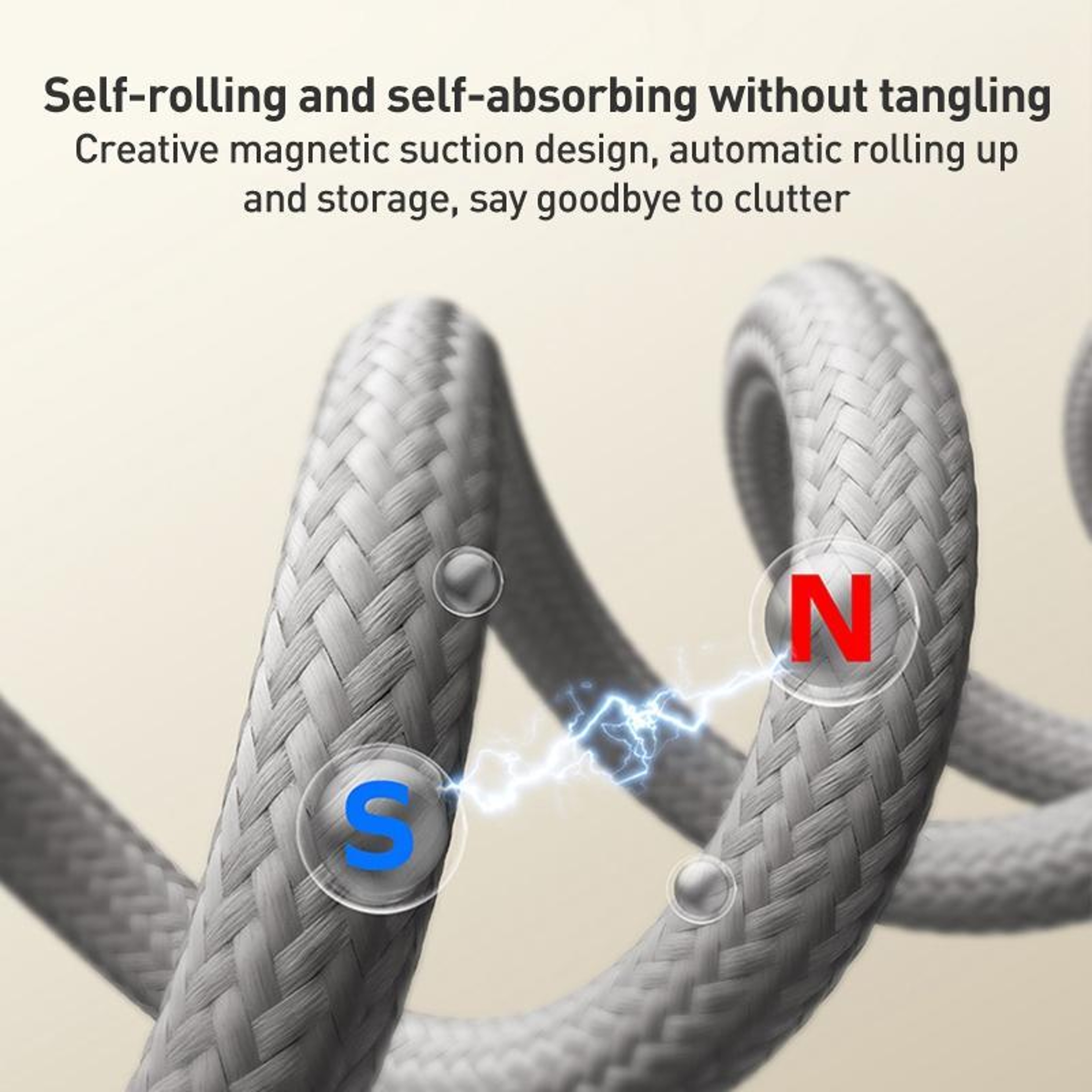 Magnetic USB C to USB C Braided Fast Charging Cable – view 3