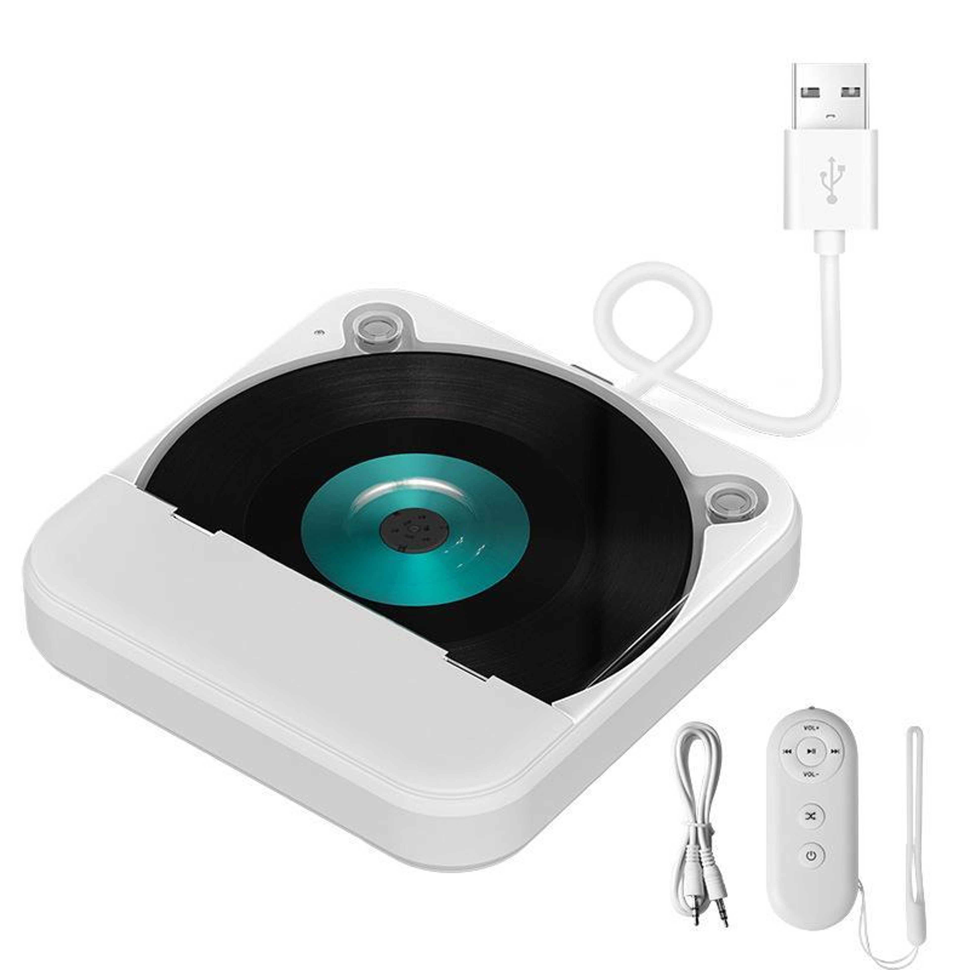 Compact USB Car CD Player External CD Player for Car with AUX Support – view 1