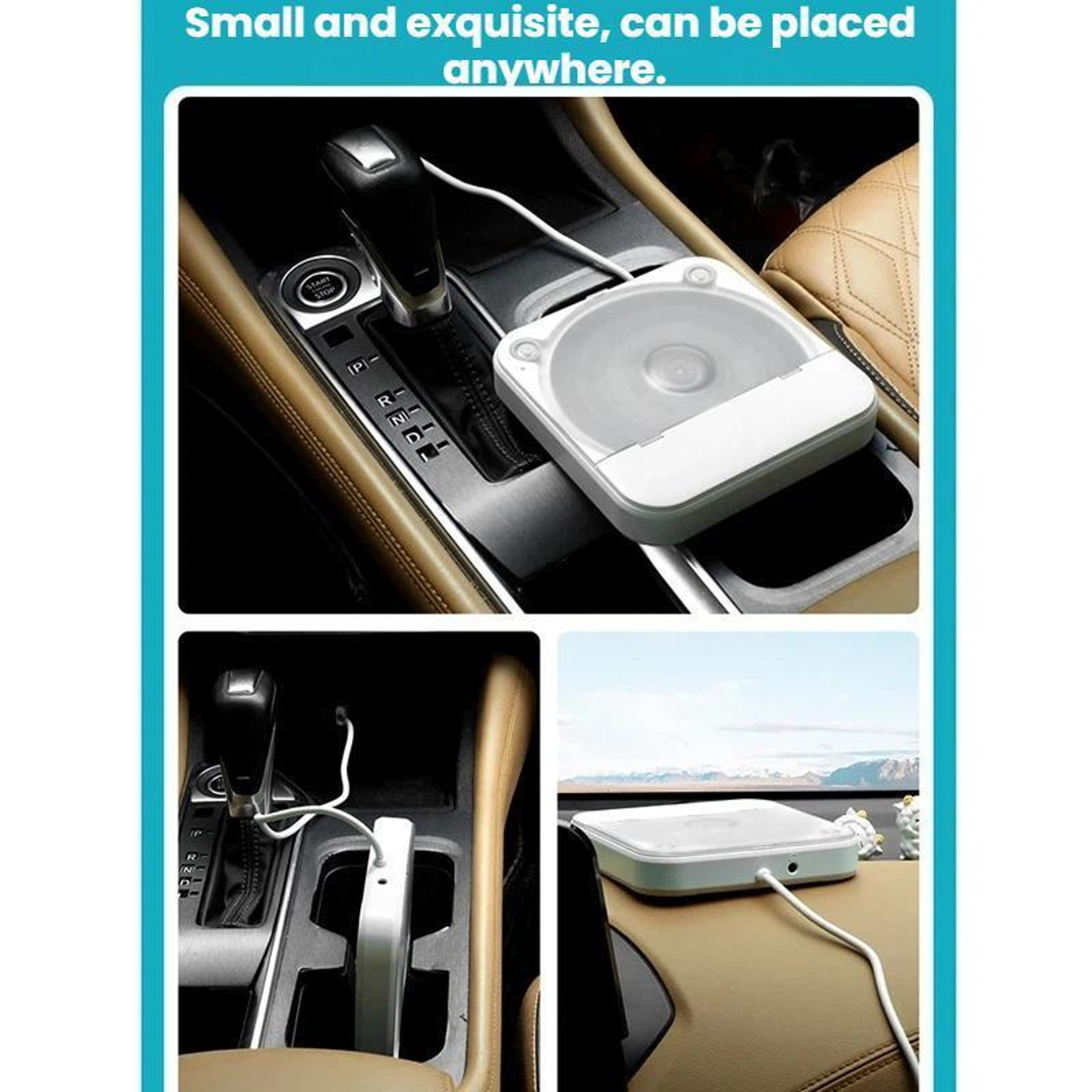 Compact USB Car CD Player External CD Player for Car with AUX Support – view 7
