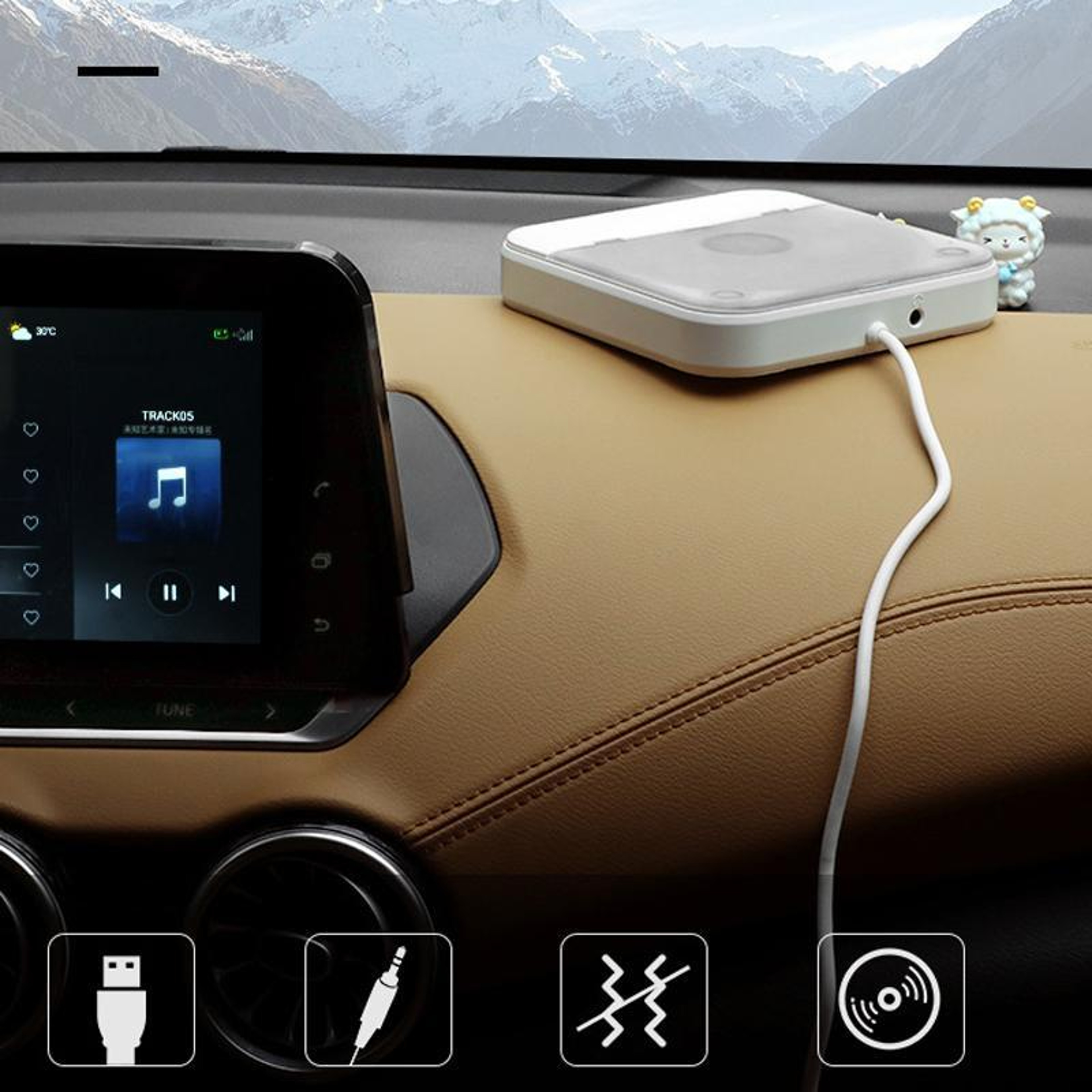 Compact USB Car CD Player External CD Player for Car with AUX Support – view 9