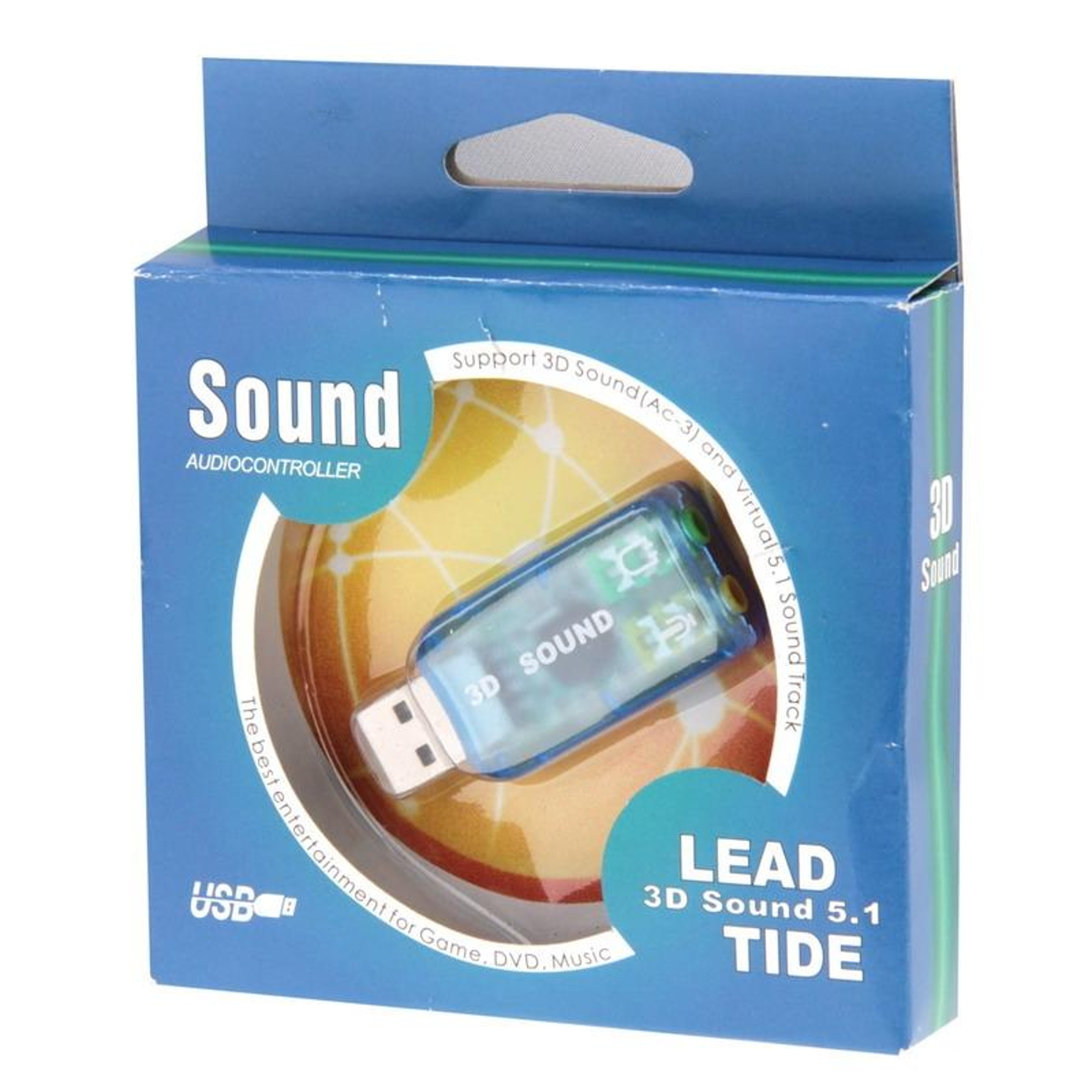 USB External Sound Card Adapter with 5.1 Surround Sound DSP Play Audio – view 4
