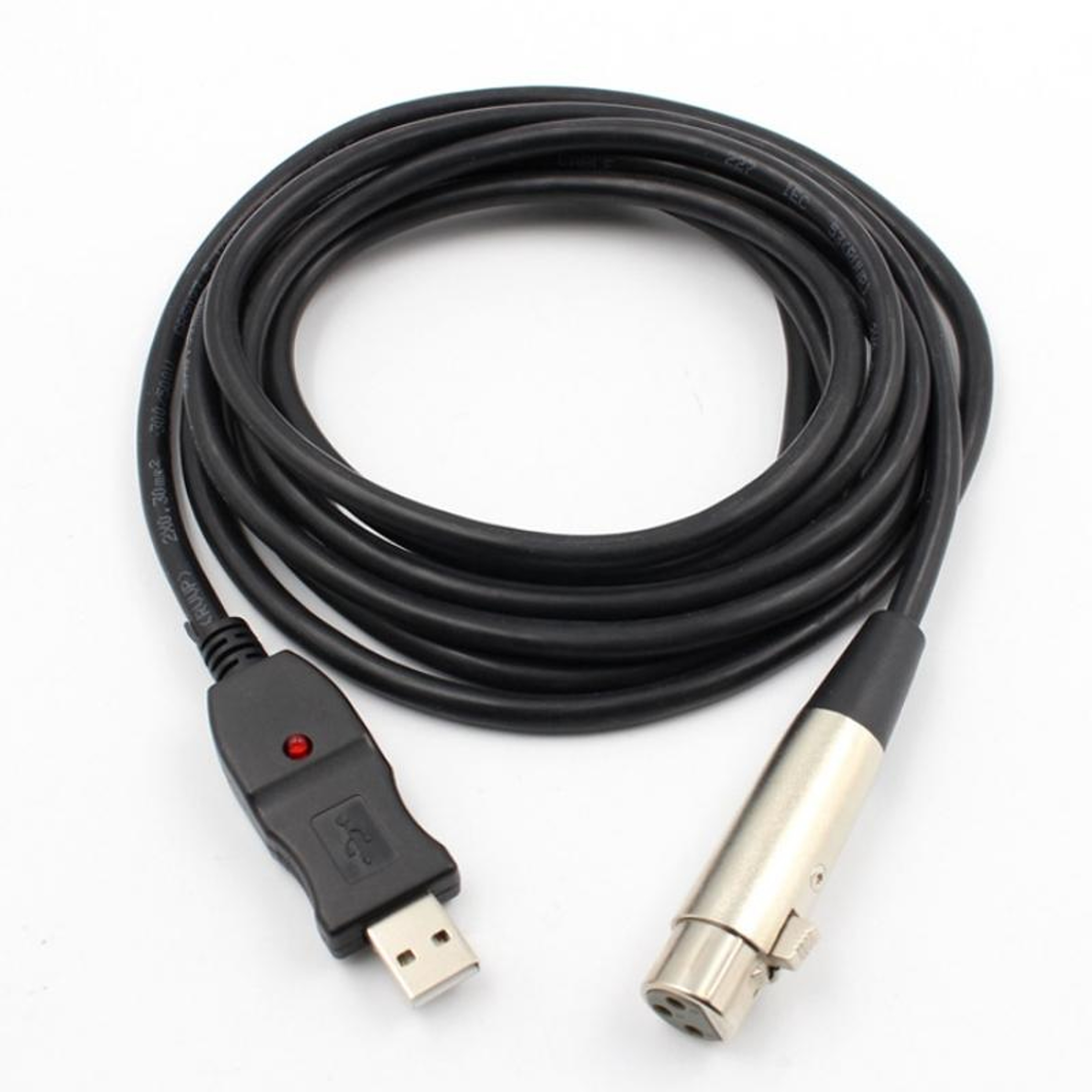 USB to XLR Microphone Connection Cable with Built In Sound Card – view 1