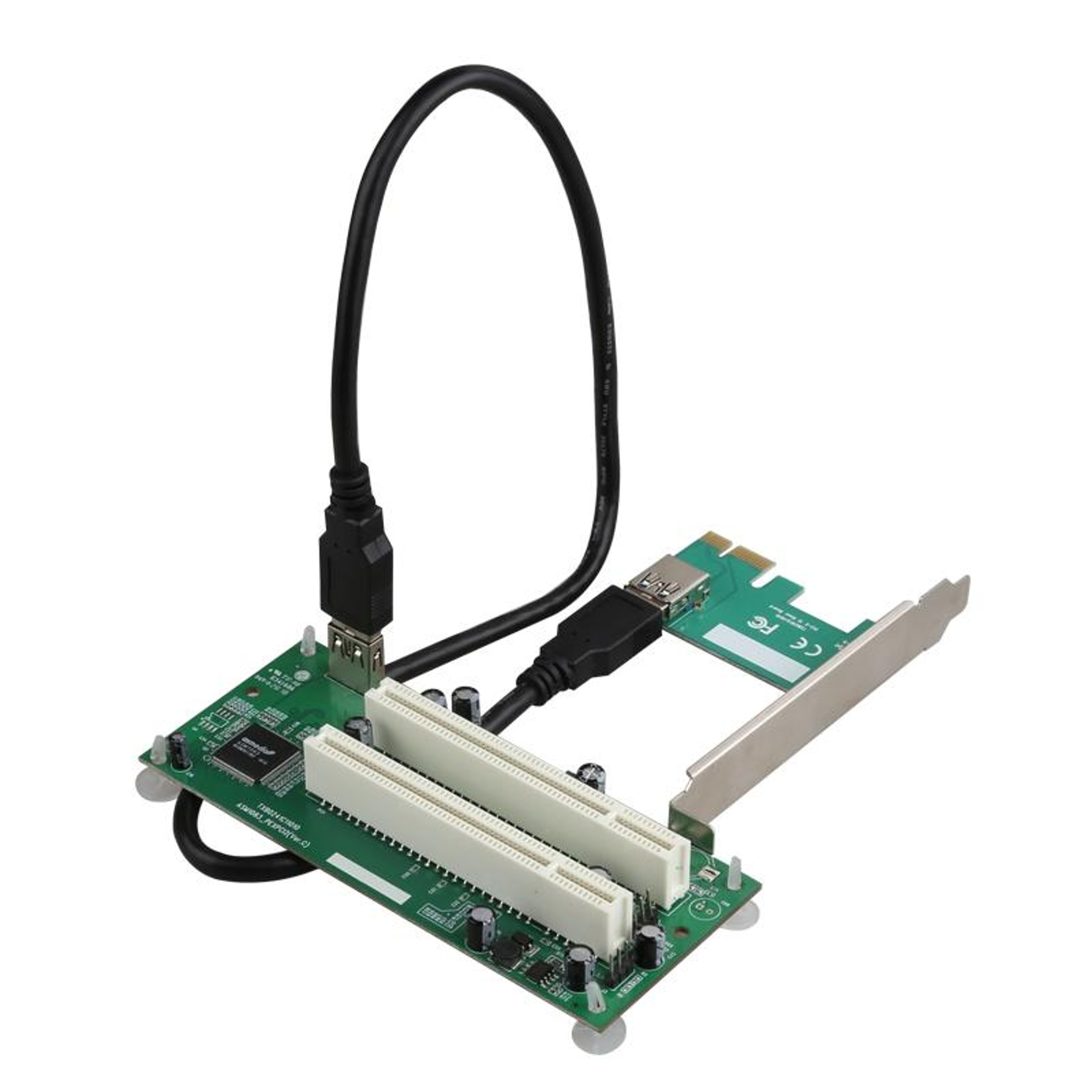 PCIe to Dual PCI Adapter Card USB 3.0 5Gbps Expansion Converter for Legacy PCI Devices – view 1