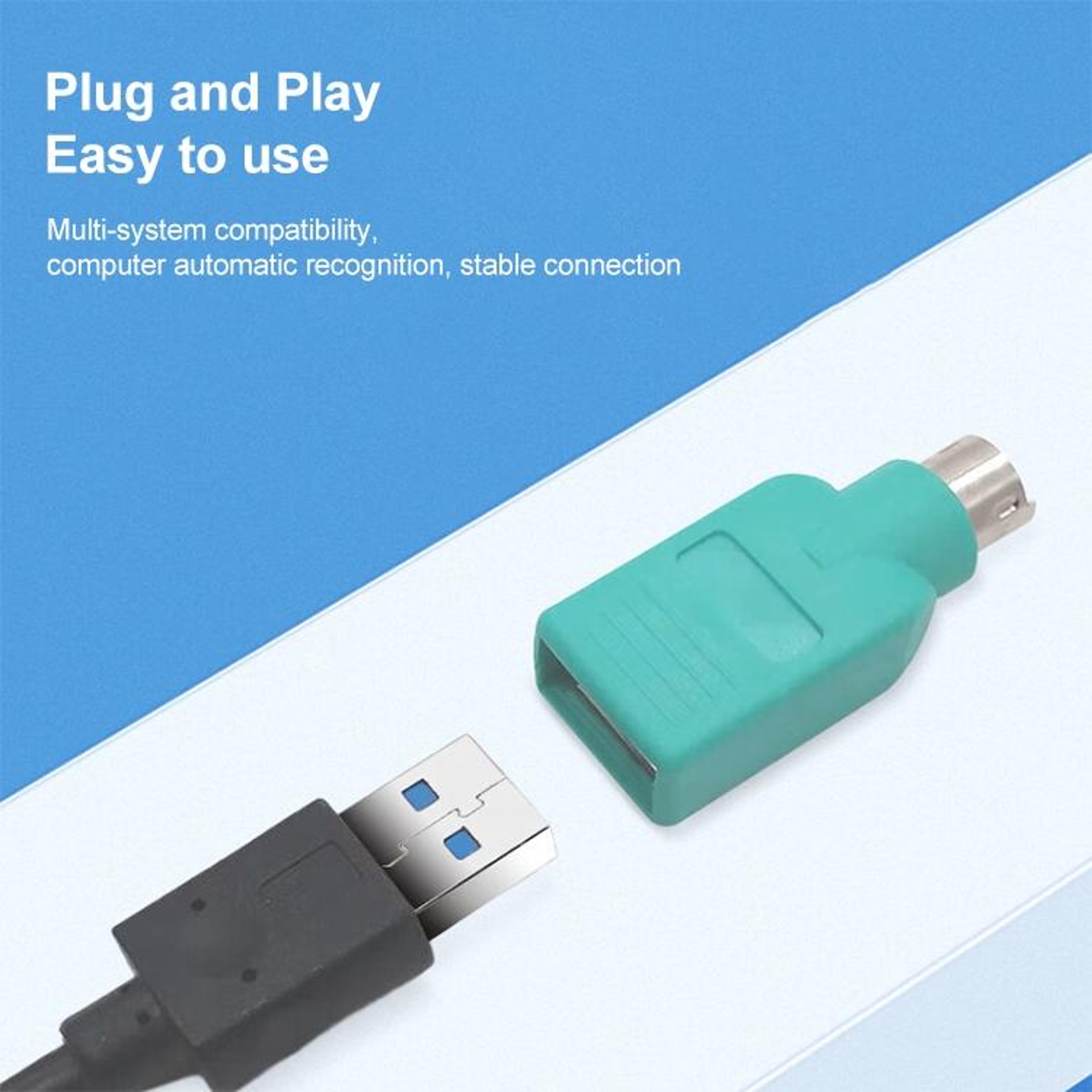 USB Female to PS/2 Male Adapter Converter for Keyboard, Mouse & Legacy Device Connectivity – view 4