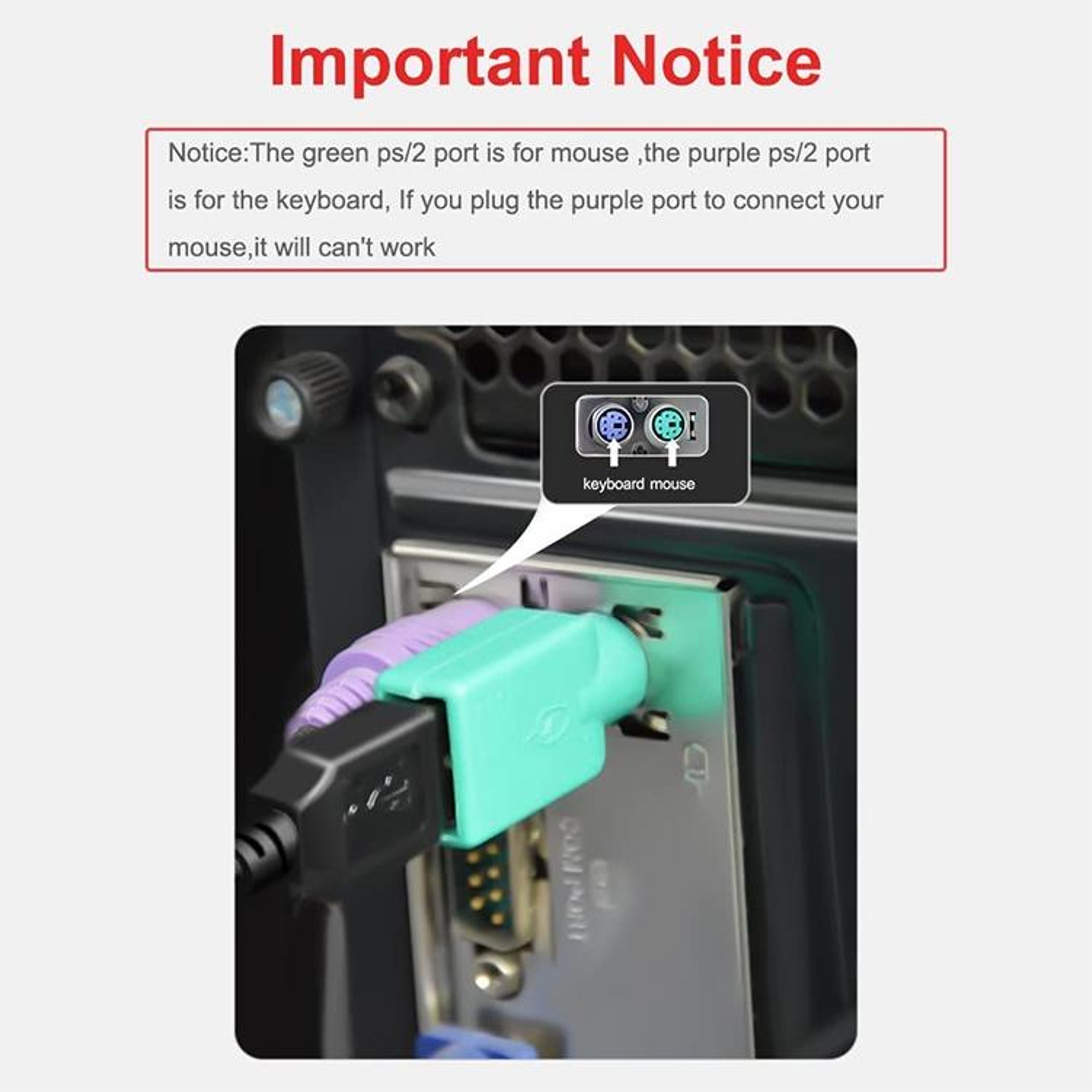 USB Female to PS/2 Male Adapter Converter for Keyboard, Mouse & Legacy Device Connectivity – view 7