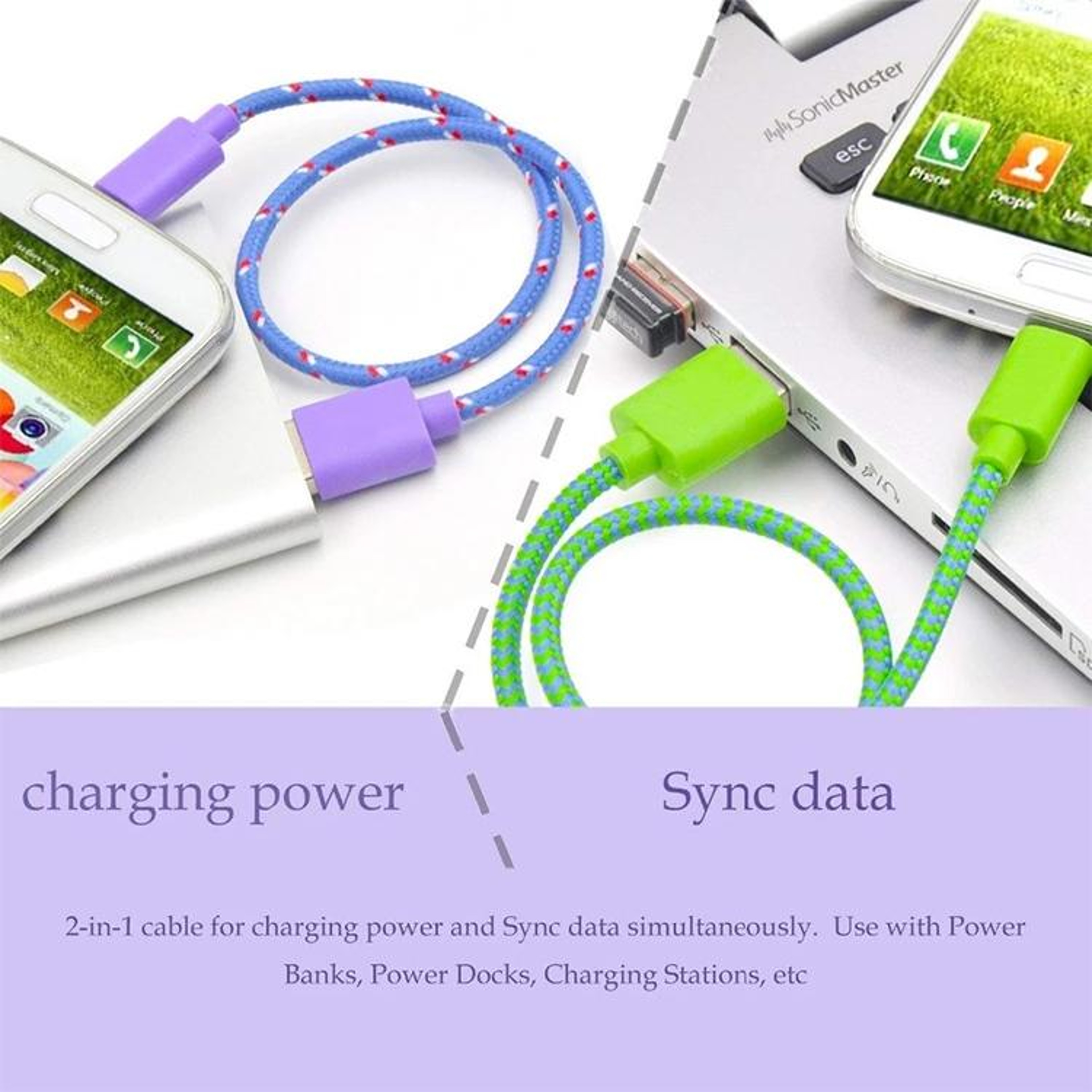 PowerFlex 1M Lightning Charging Cable For IPhone  IPad With Durable Nylon Braided Design 6