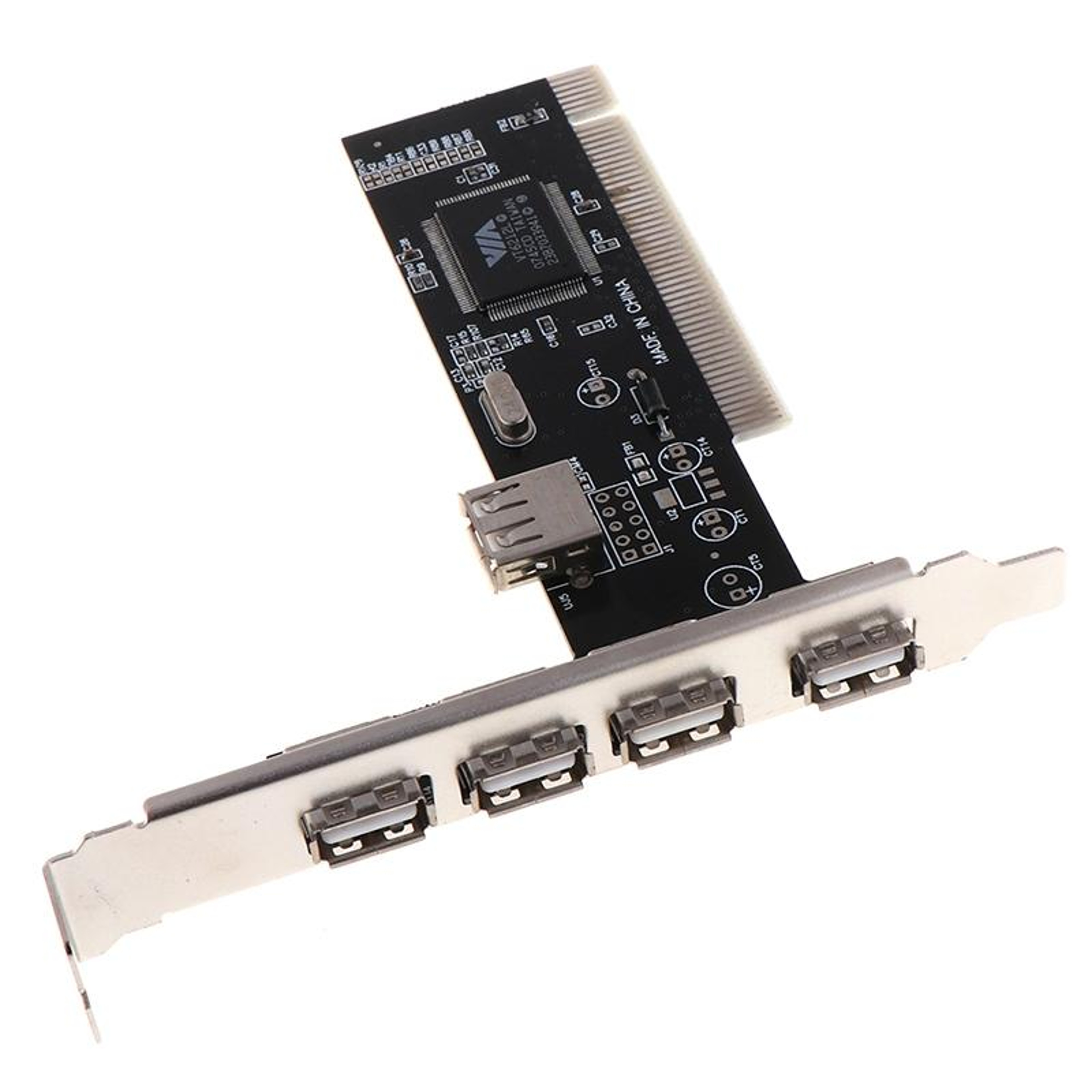 480Mbps 5-Port USB 2.0 PCI Card Expansion Adapter with Internal Port for Desktop PCs – view 1