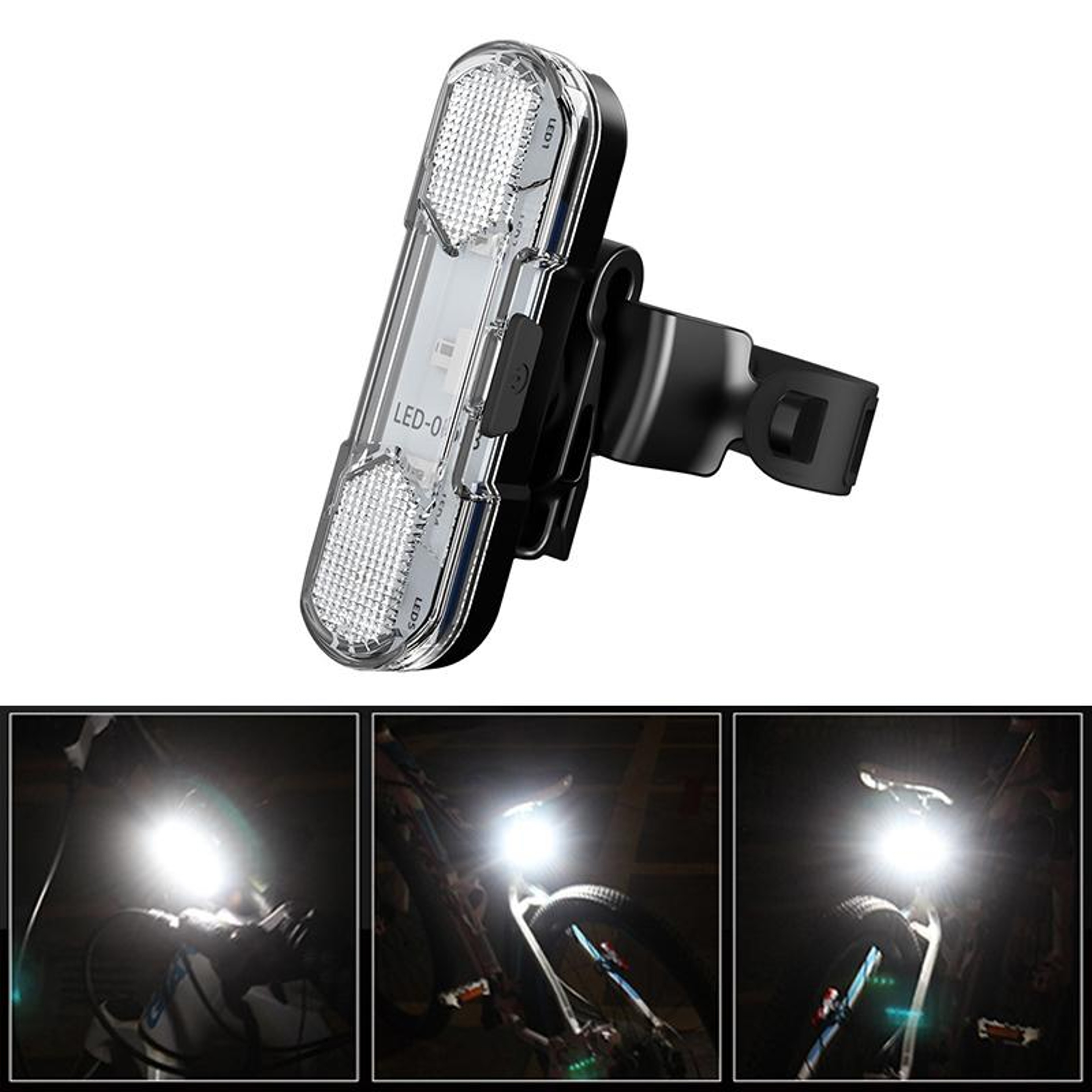 SafeGlow USB Rechargeable Bicycle Tail Light LED Safety Lamp for Night Cycling – view 1