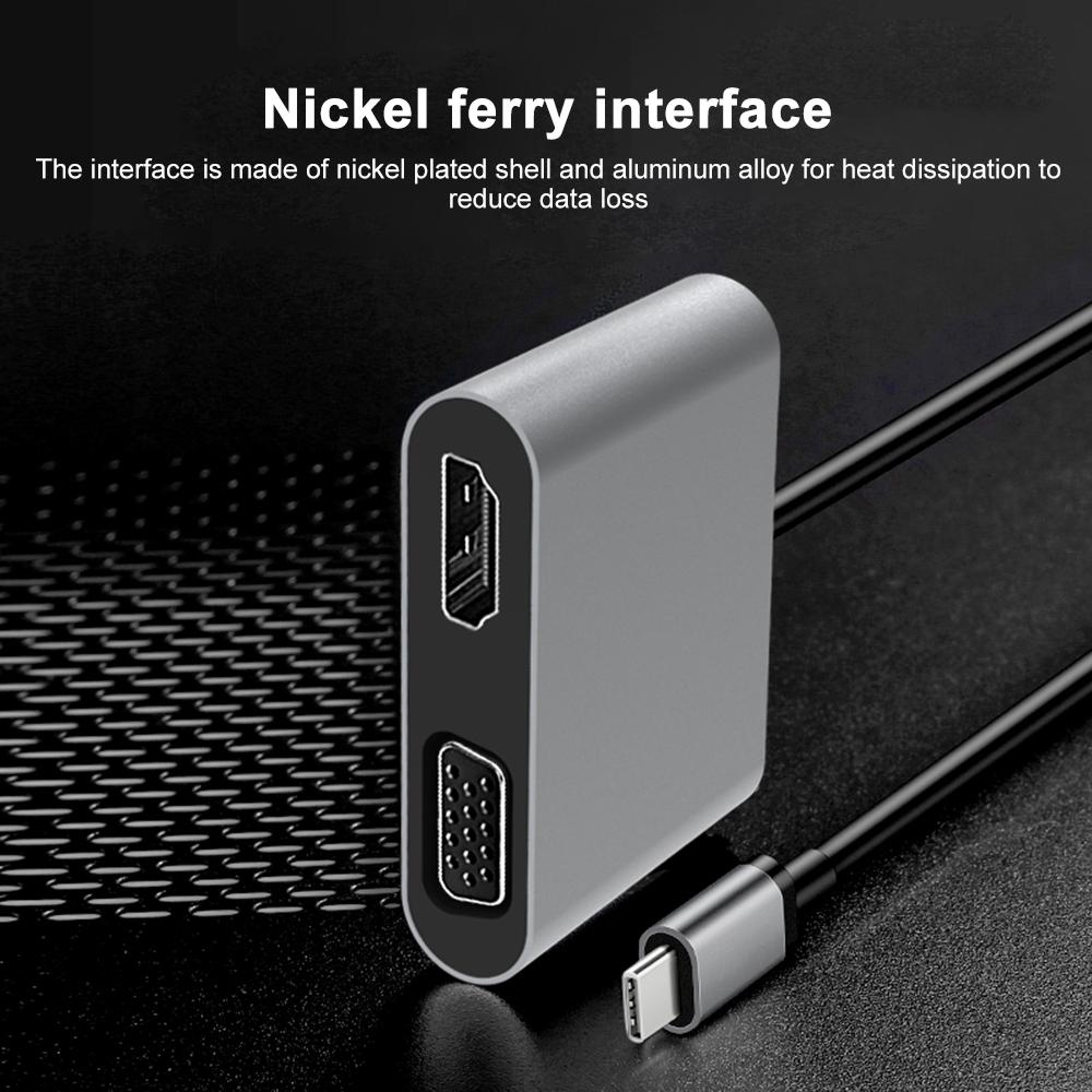 4K USB-C Docking Station with HDMI & VGA Dual Display Adapter for Laptops and Smartphones – view 6