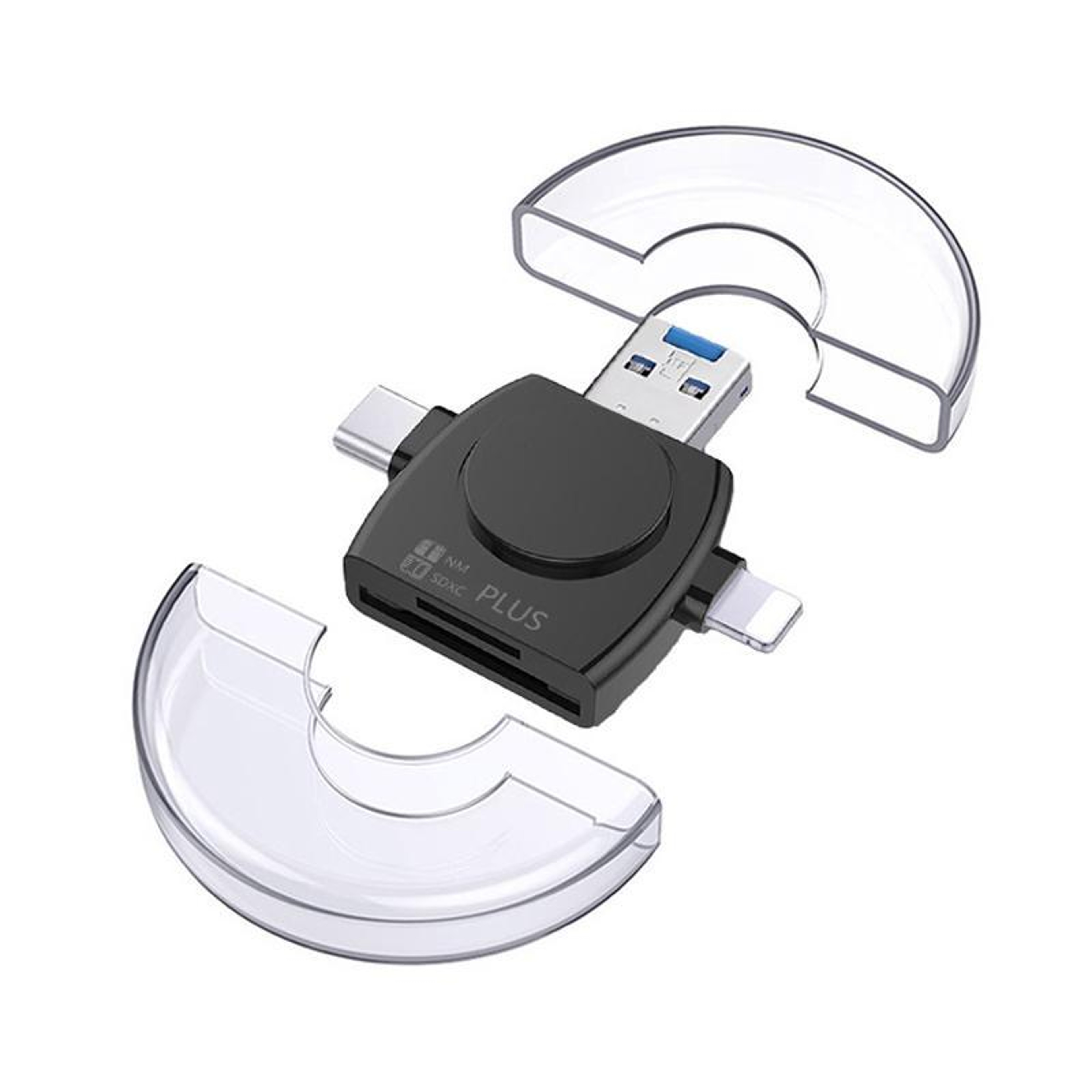 6-in-1 USB C Card Reader for iPhone, USB 3.0, SD, TF & NM Memory Cards – view 7
