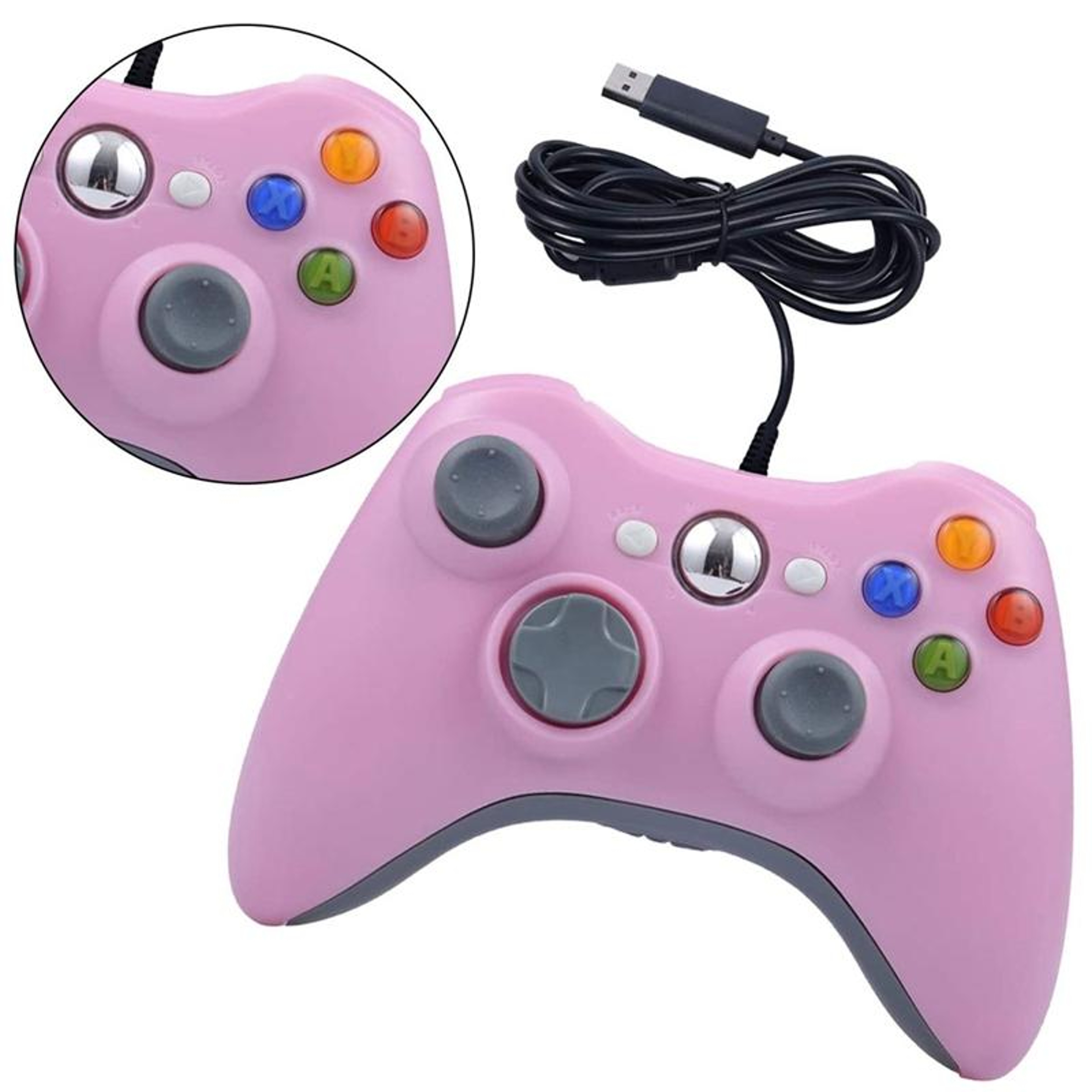 Pro Dual Vibration Wired USB Game Controller for Xbox 360 & PC Gaming – view 2