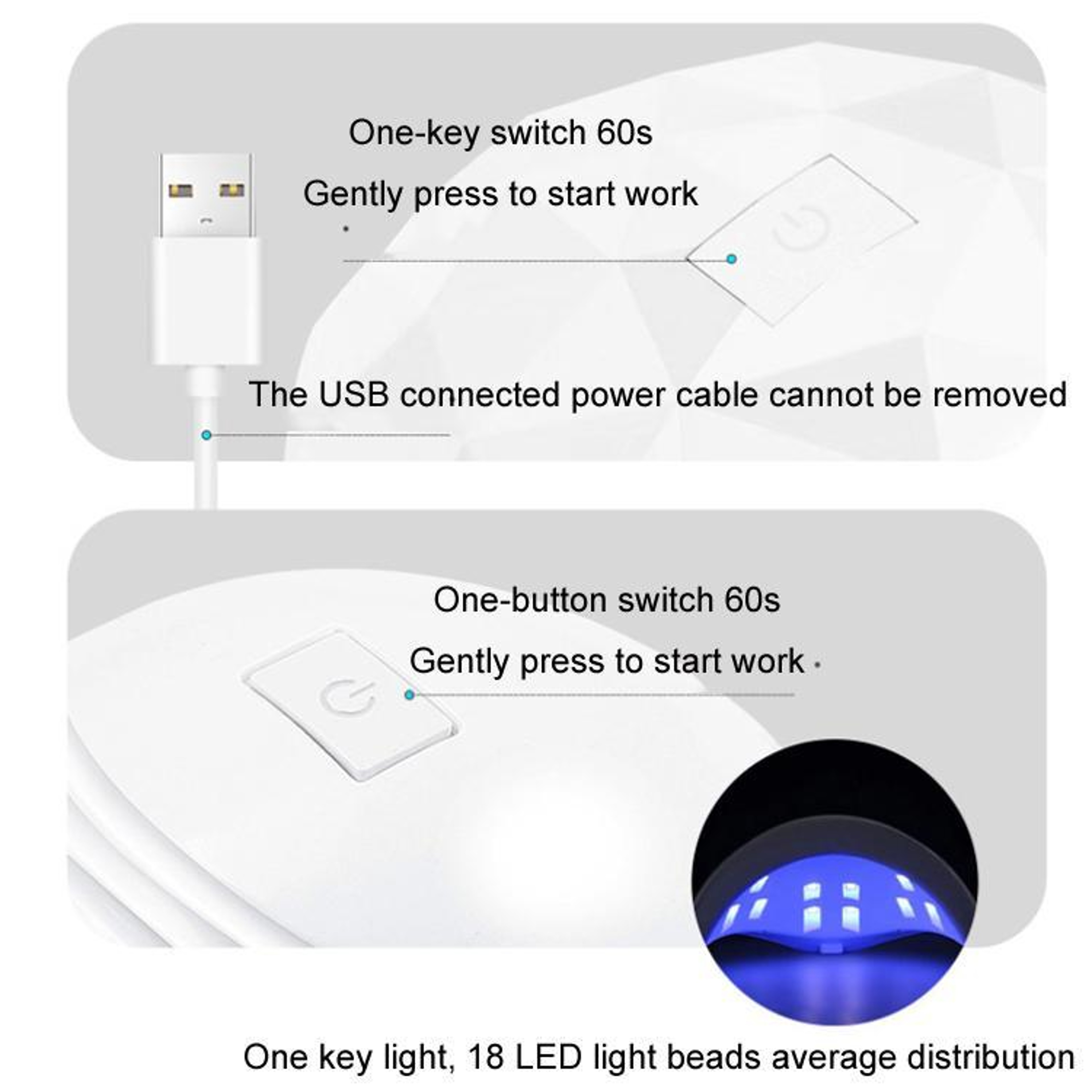 88W UV Nail Lamp With Smart Sensor  FastDry LED Gel Curing Technology 4