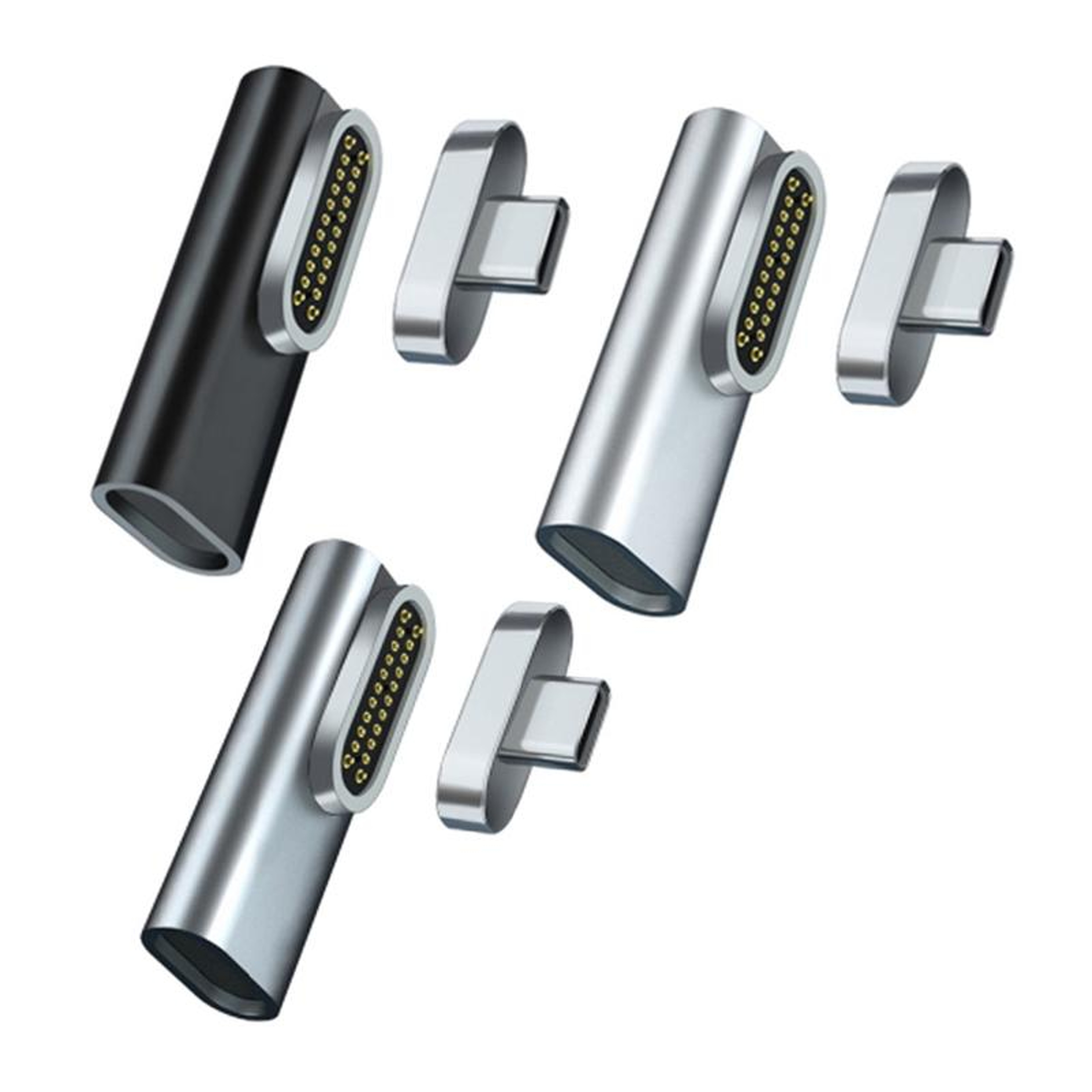 Magnetic USB-C Adapter 100W Fast Charging Right Angle 4K Video & 10Gbps Data Converter – view 2