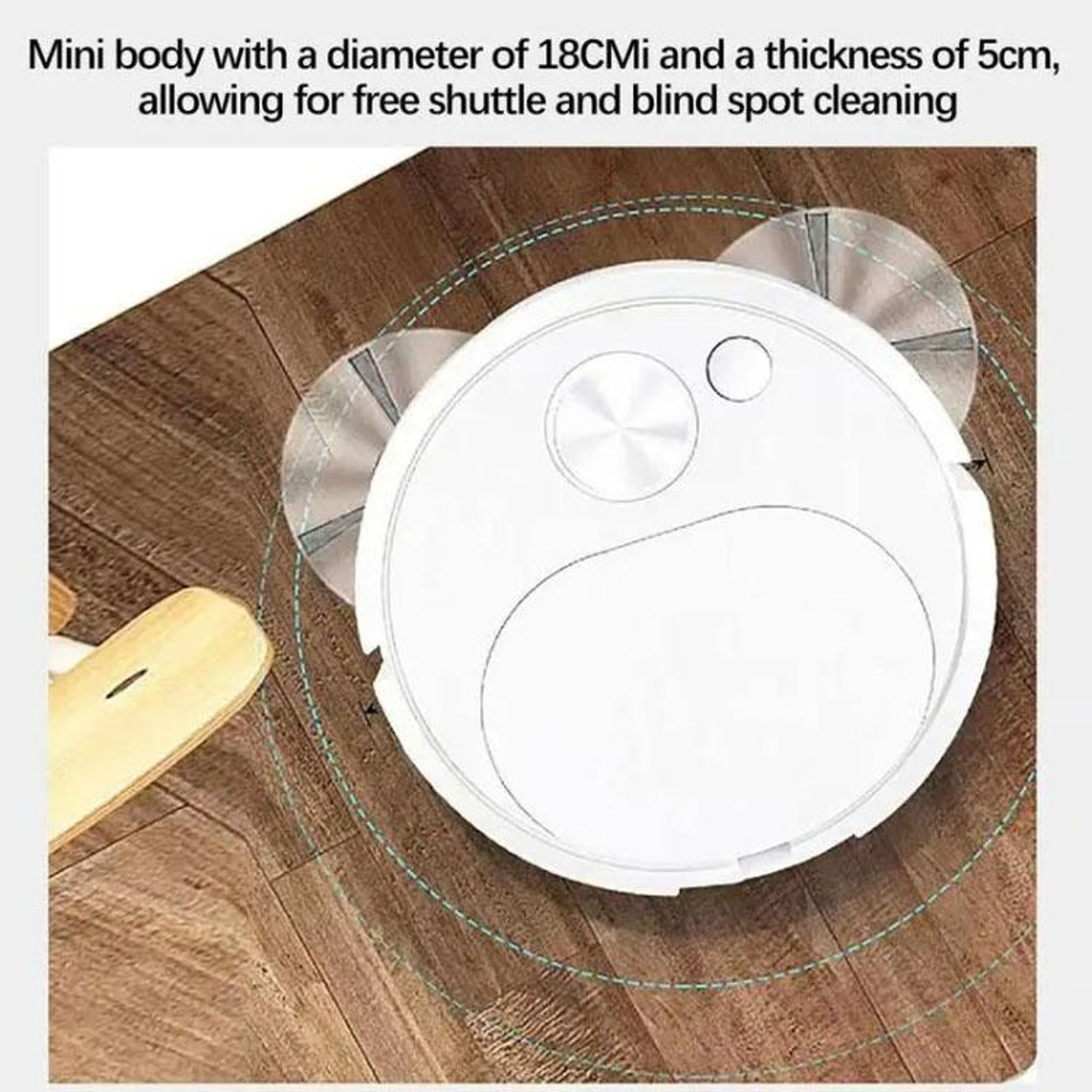 SmartSweep Mini Robot Vacuum Cleaner USB Rechargeable Automatic Floor Cleaner – view 2