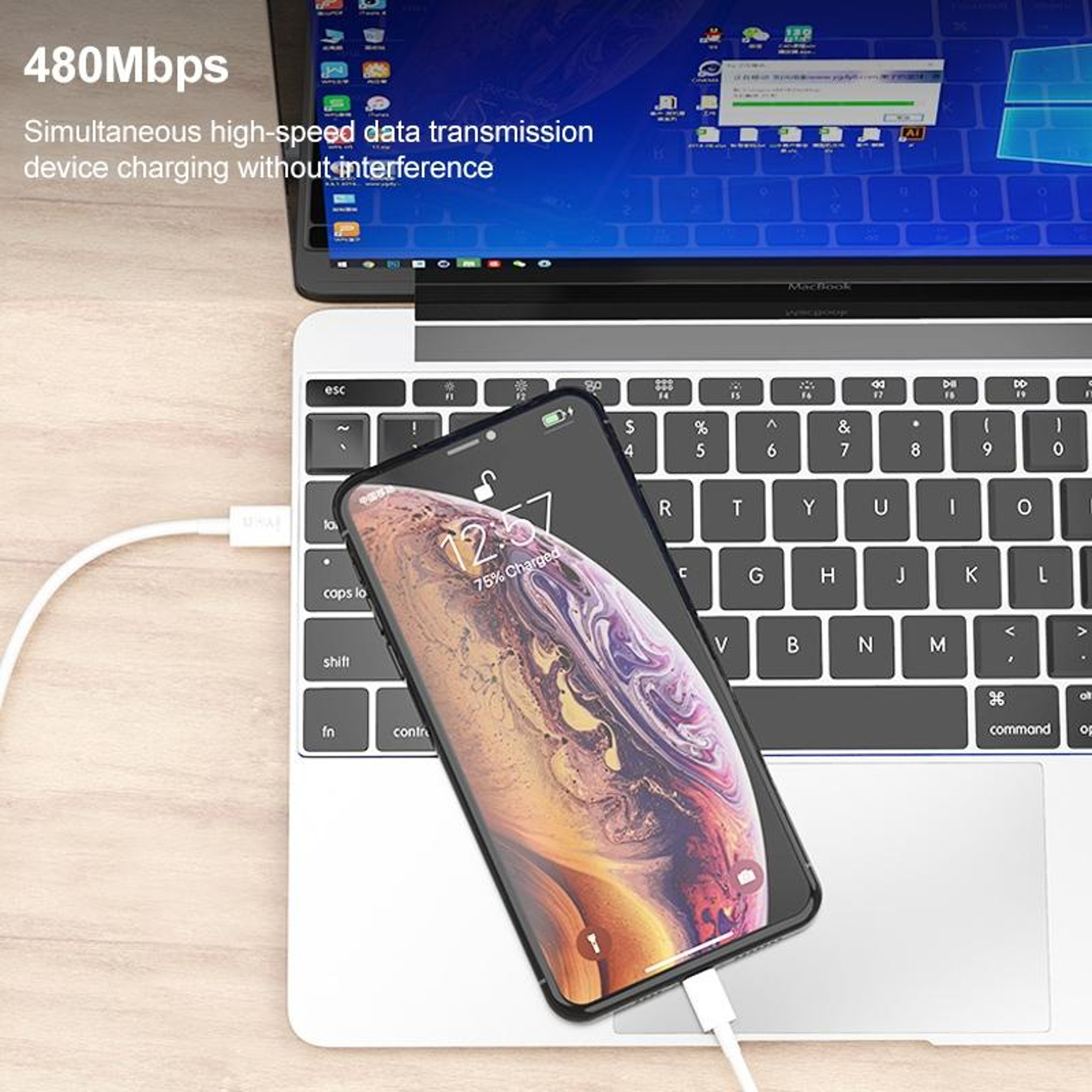 IVON 20W PD USB-C to Lightning Fast Charging Cable 1M – High-Speed Data Sync & Safe Charging – view 6