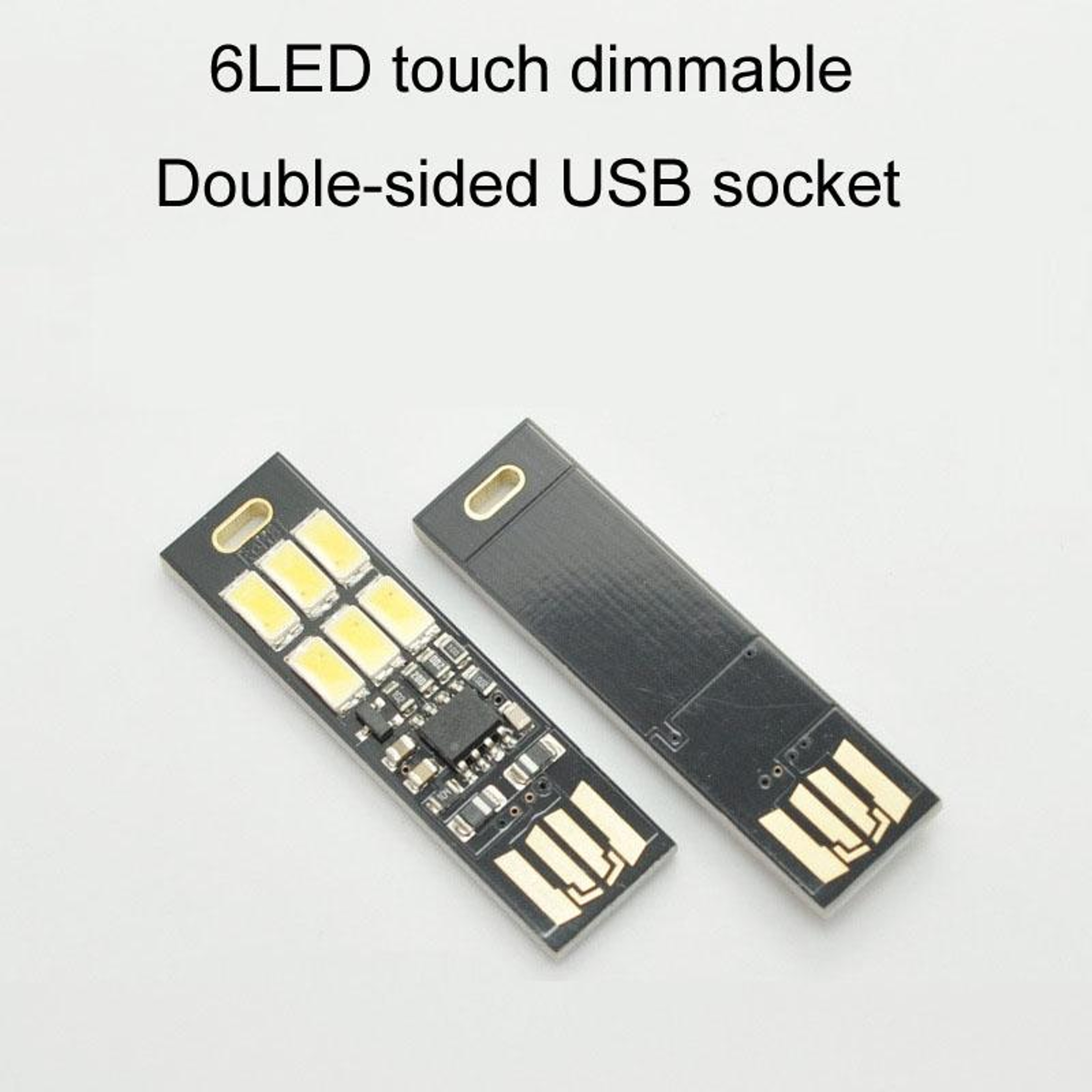 USB Mini LED Emergency Light Keychain Lantern Touch Dimmable Portable Camping Light 1
