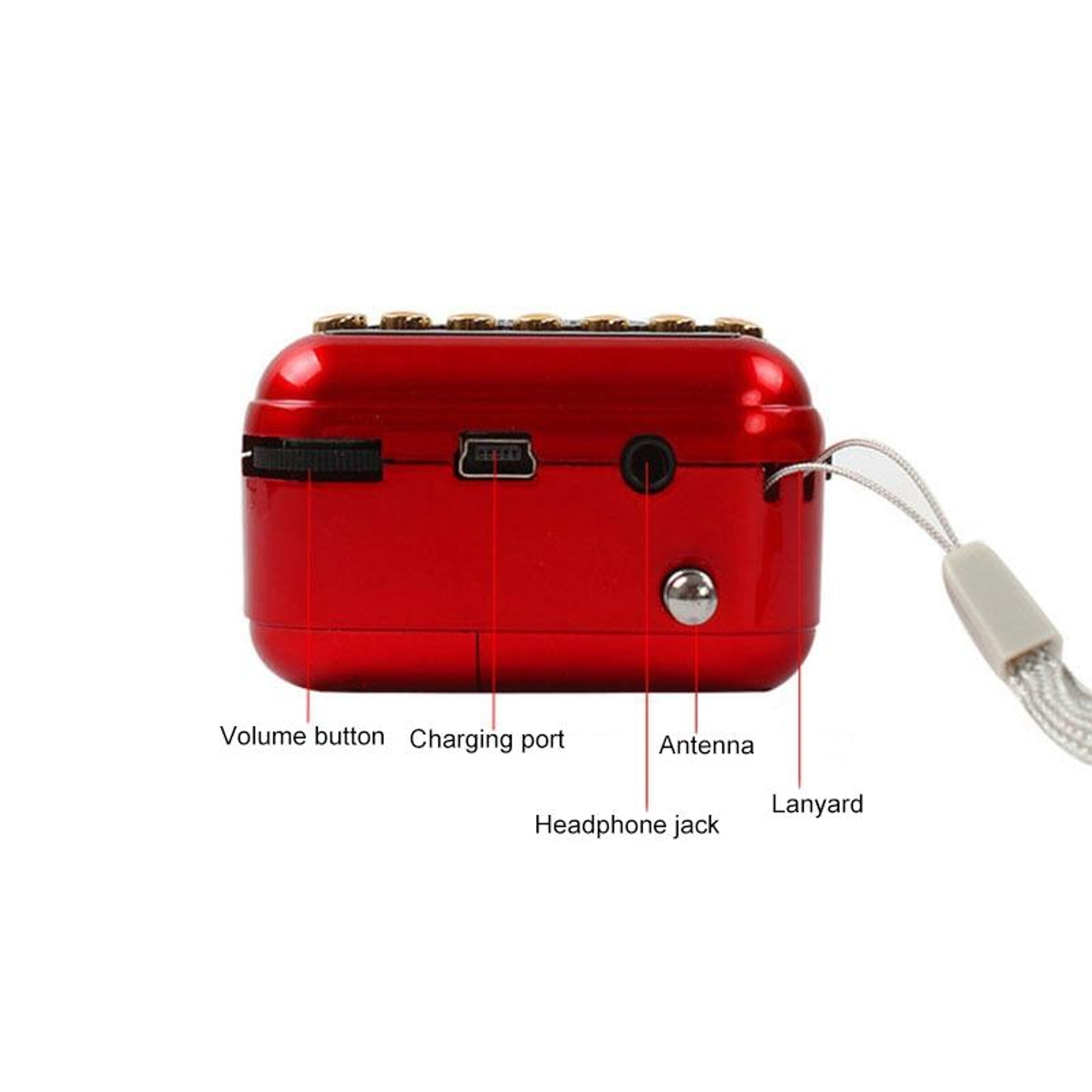 Portable FM Radio  Rechargeable MP3 Player Speaker With USB And TF Card Support 3