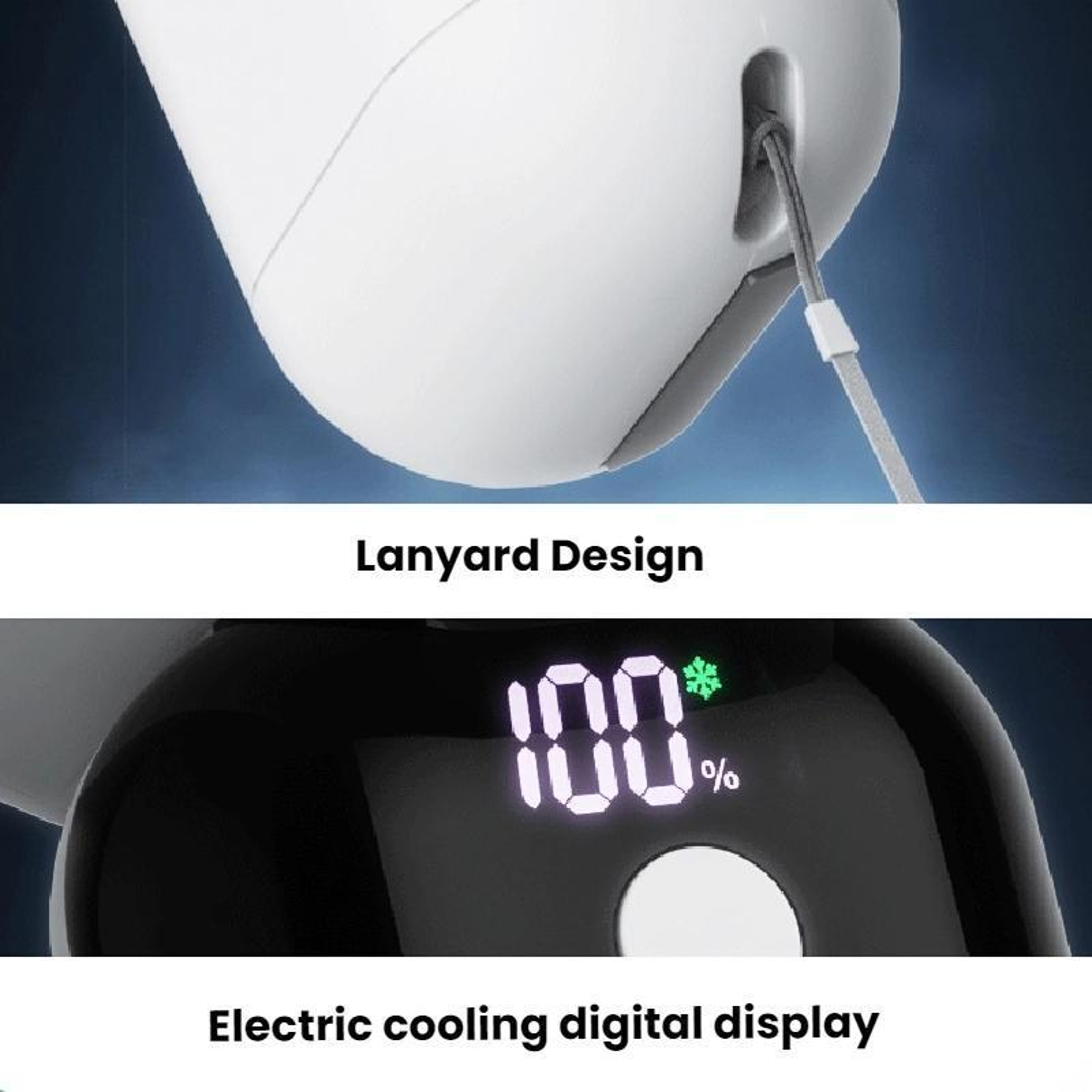 ArcticFlow Portable Cooling Fan with Cold Compress Technology & Digital Display – view 8