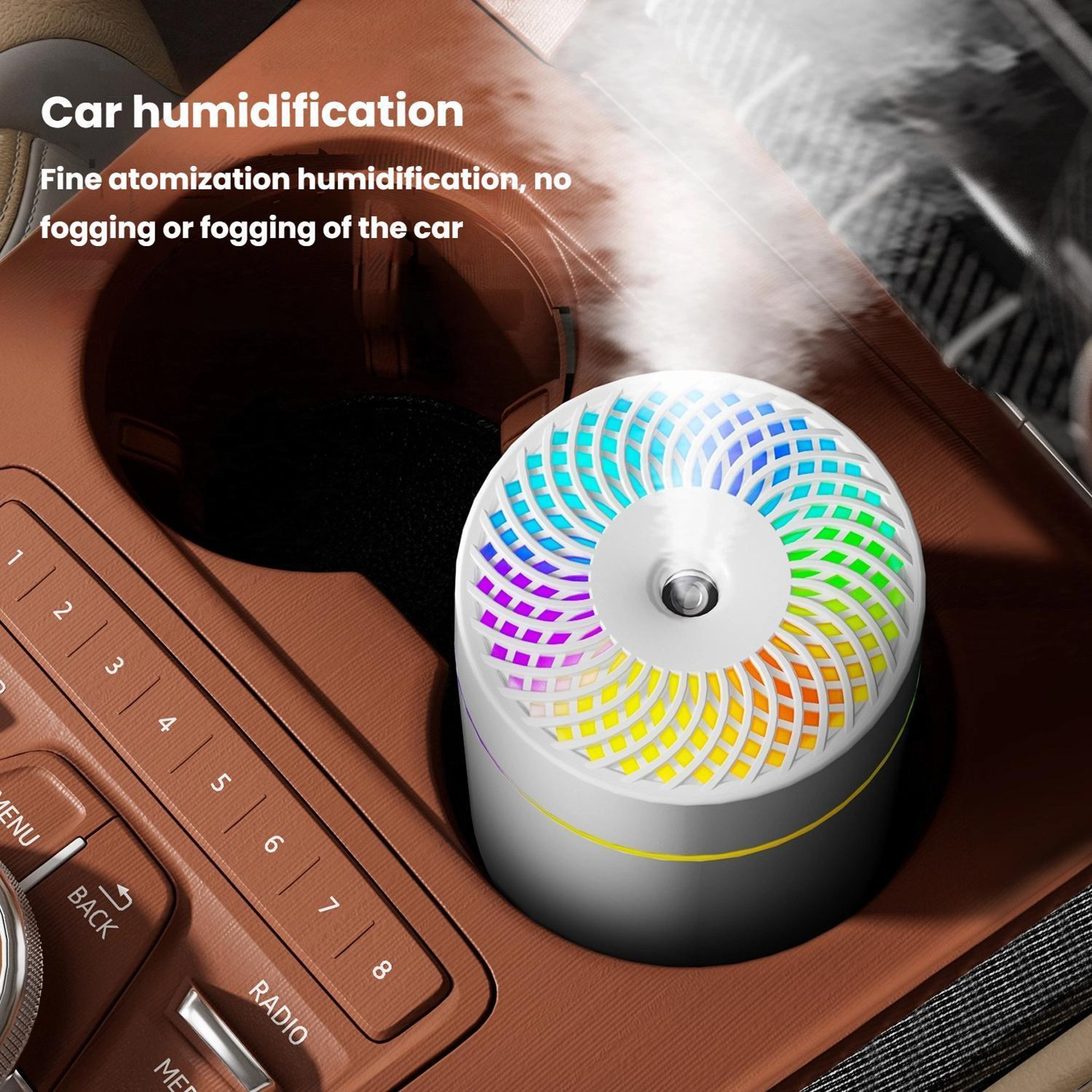 AquaGlow USB Humidifier with Ambient Light  Silent Portable Air Moisturizer for Car & Home – view 3