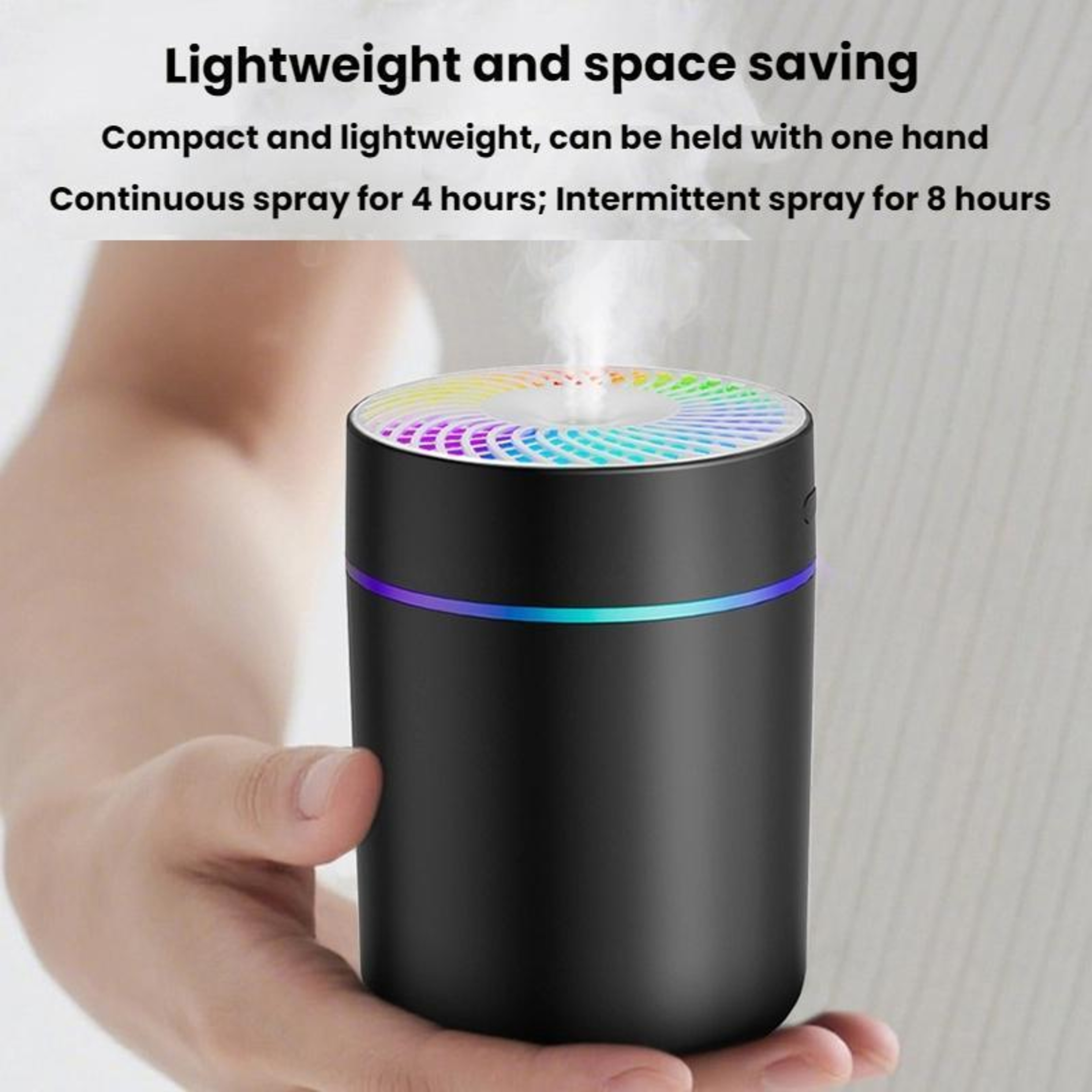 AquaGlow USB Humidifier with Ambient Light  Silent Portable Air Moisturizer for Car & Home – view 6