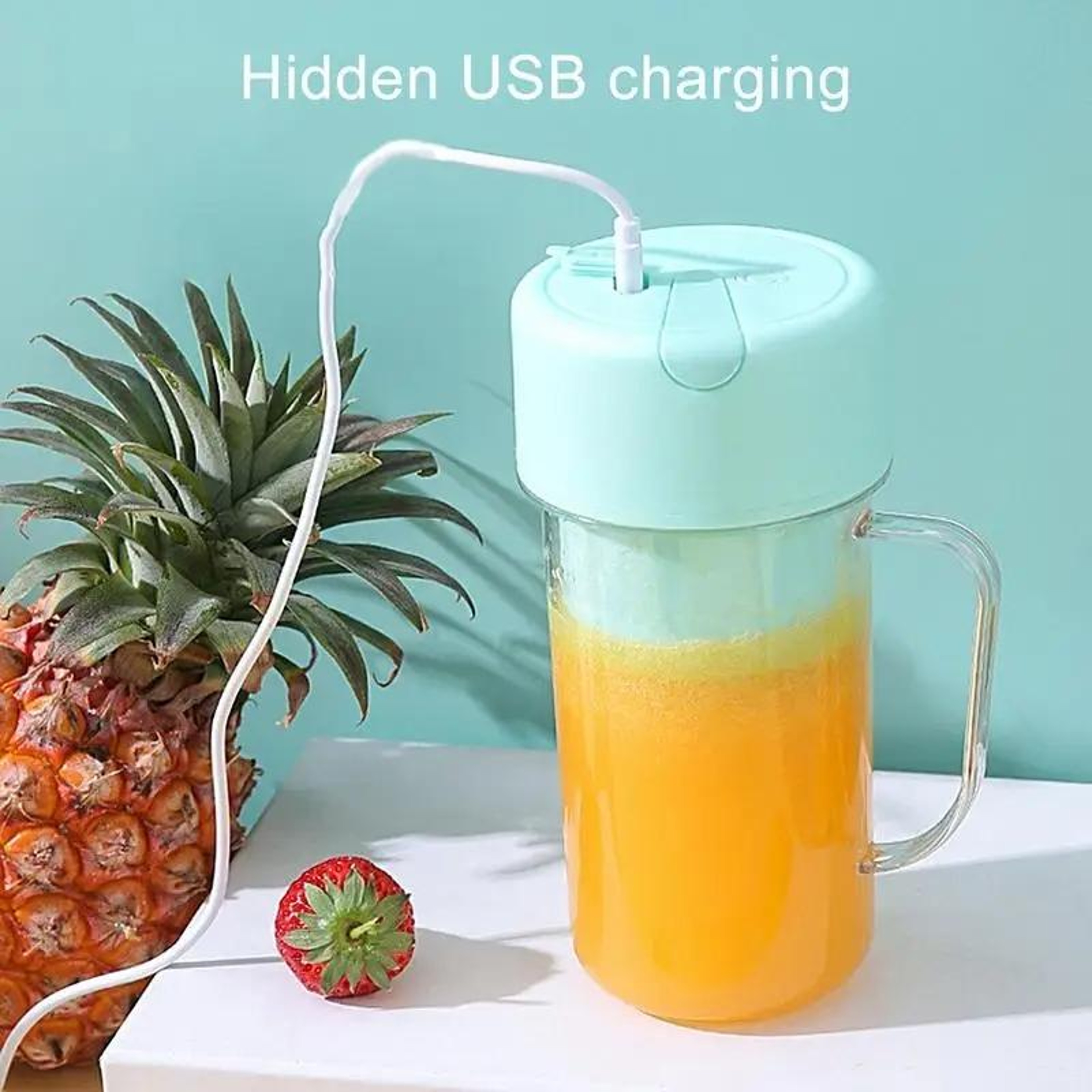 BlendSip 420ml Portable Blender Cup USB Rechargeable Smoothie Maker with 6 Stainless Steel Blades – view 4