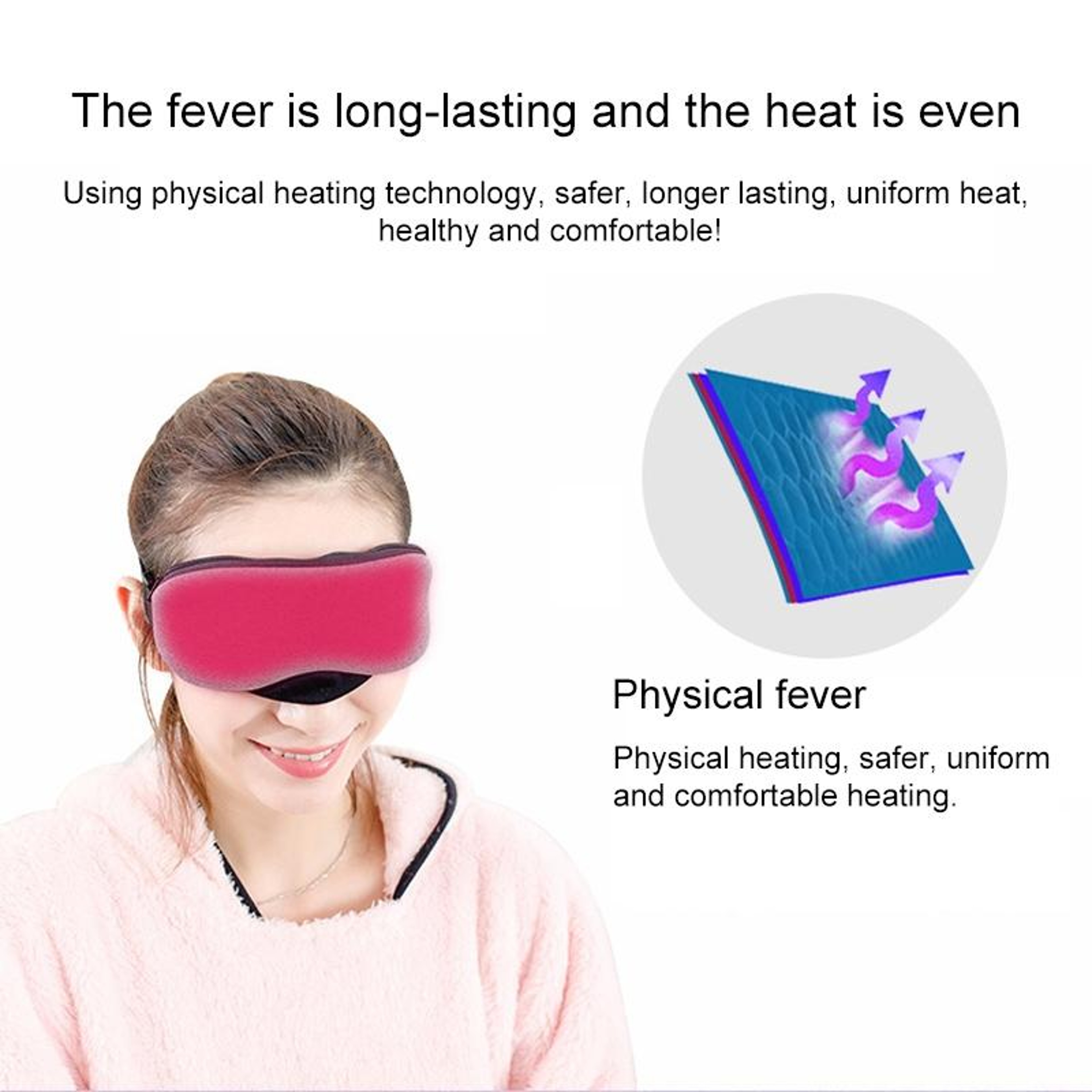 TheraSteam Heated Sleep Eye Mask USB Rechargeable Warm Compress for Eye Strain Relief – view 4