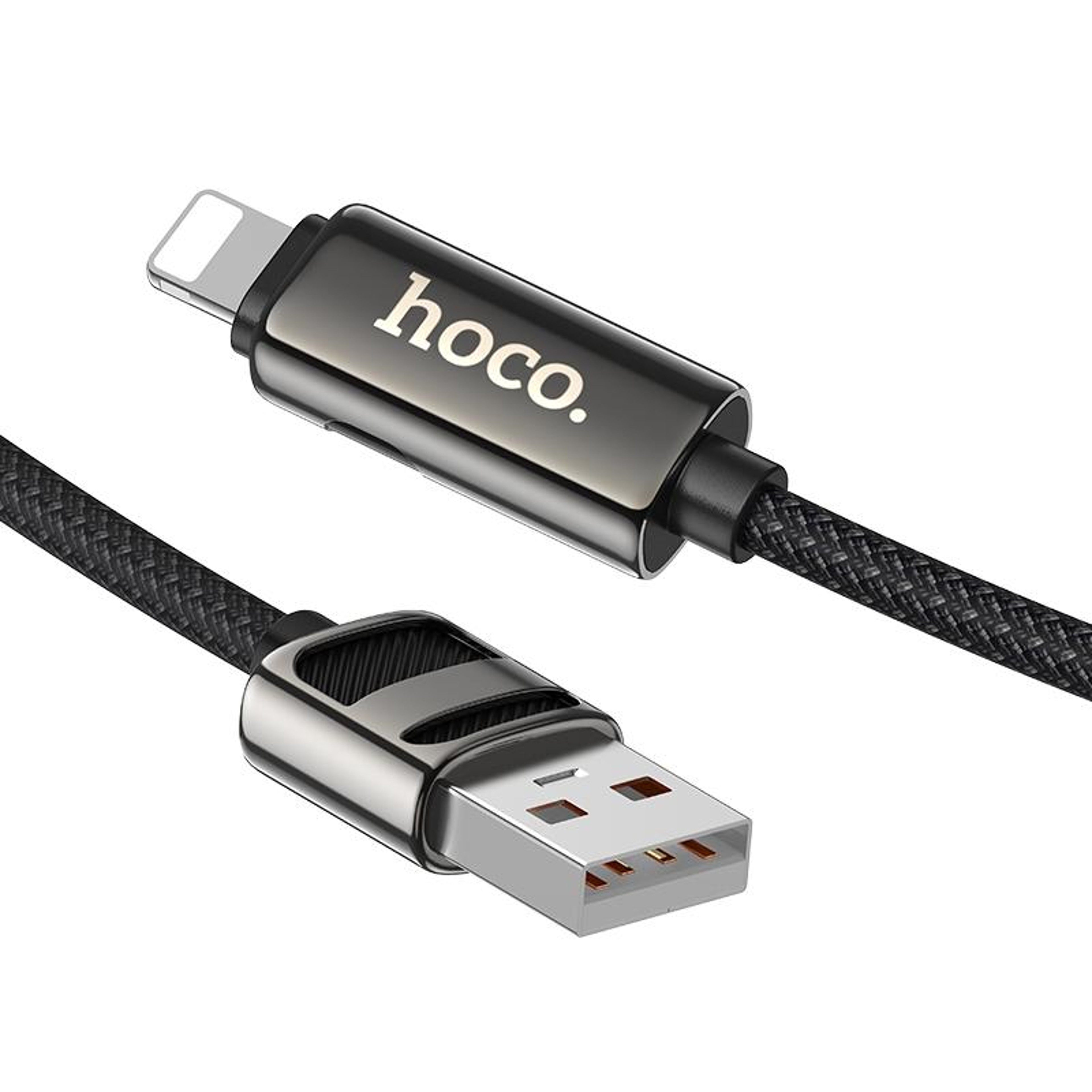 HOCO U137 Lightning Charging Cable with Digital Power Display, 2.4A Fast Charge & Data Sync, 1.2m – view 3