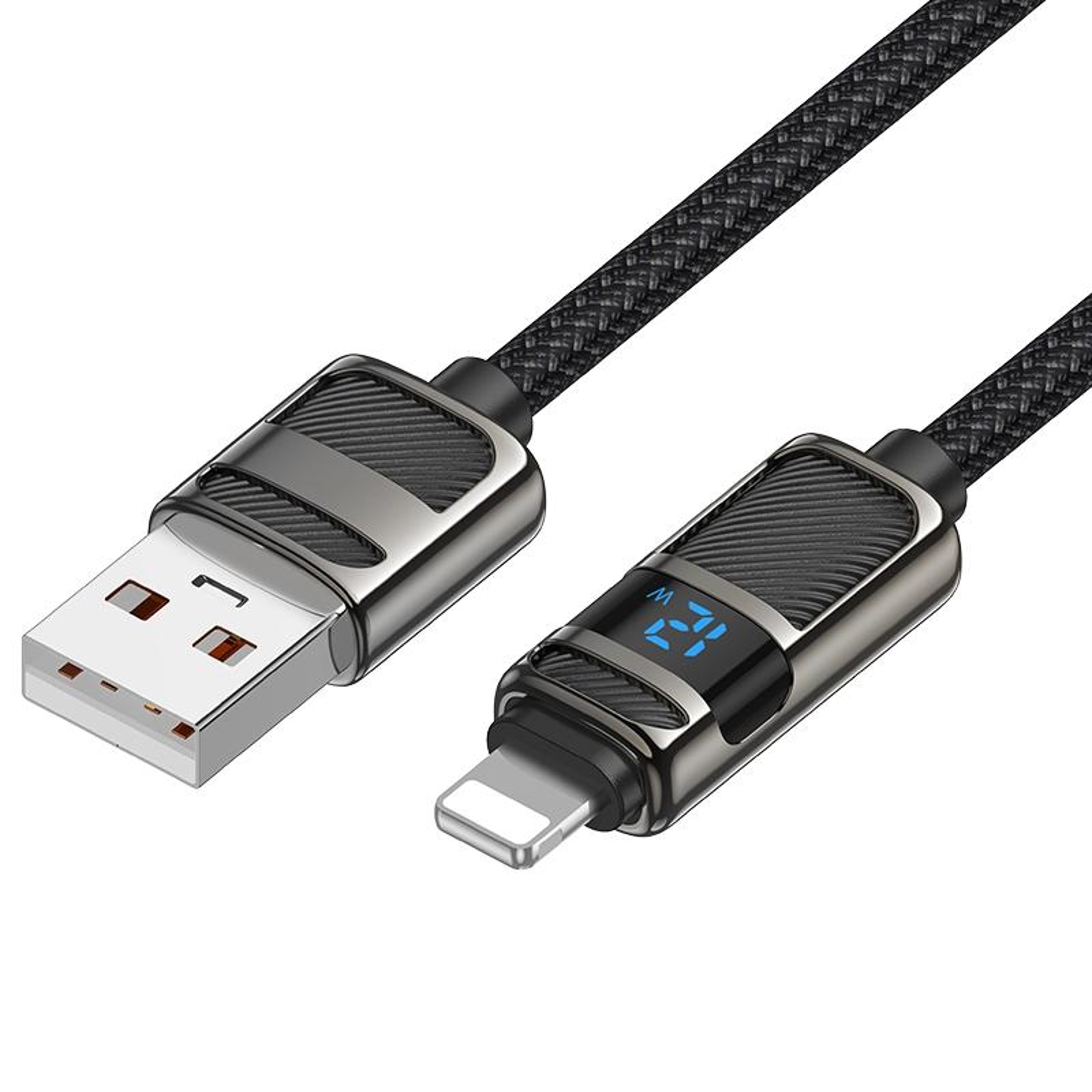 HOCO U137 Lightning Charging Cable with Digital Power Display, 2.4A Fast Charge & Data Sync, 1.2m – view 9