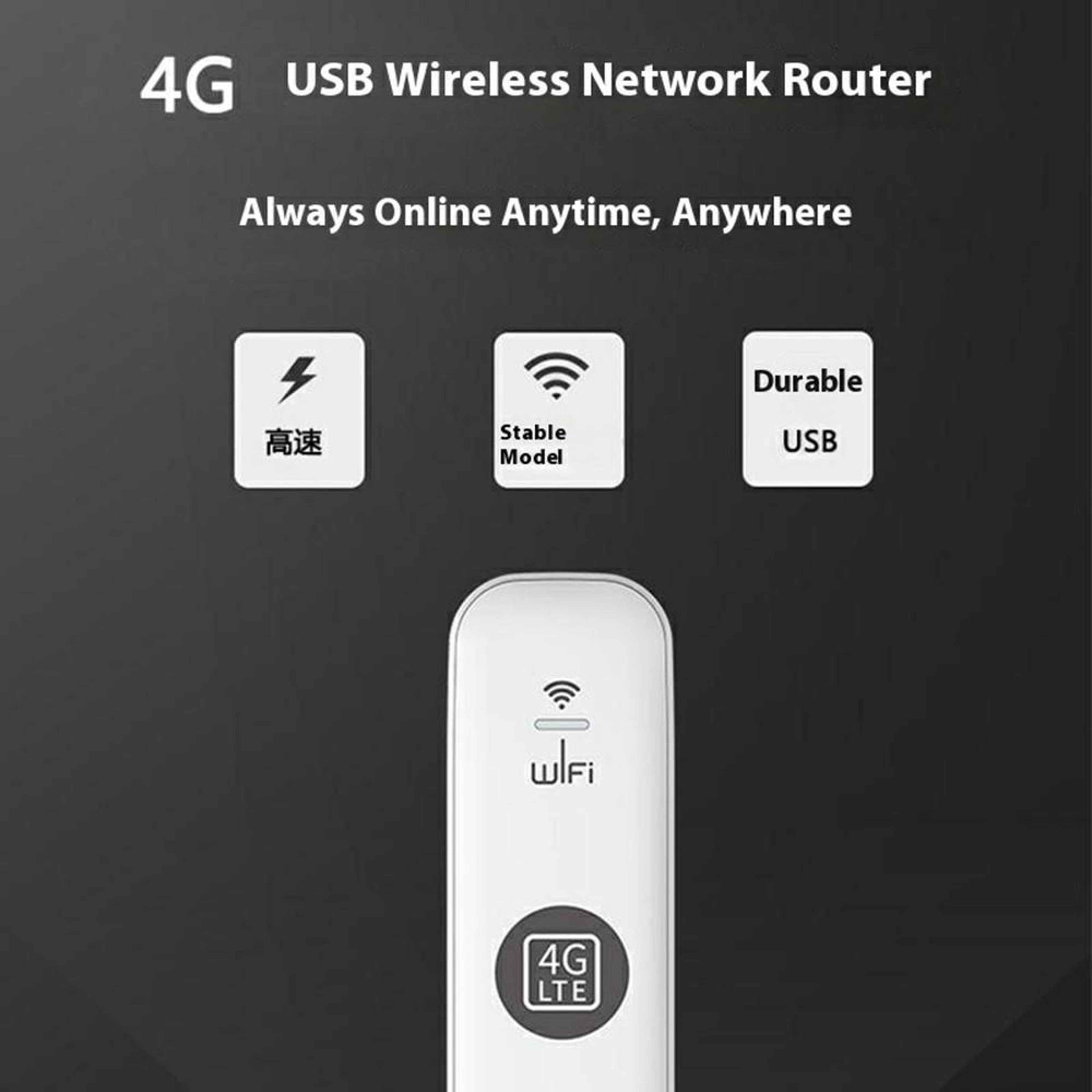 U6E8 4G LTE Portable WiFi Hotspot USB Dongle For Travel With SIM Card Support 9