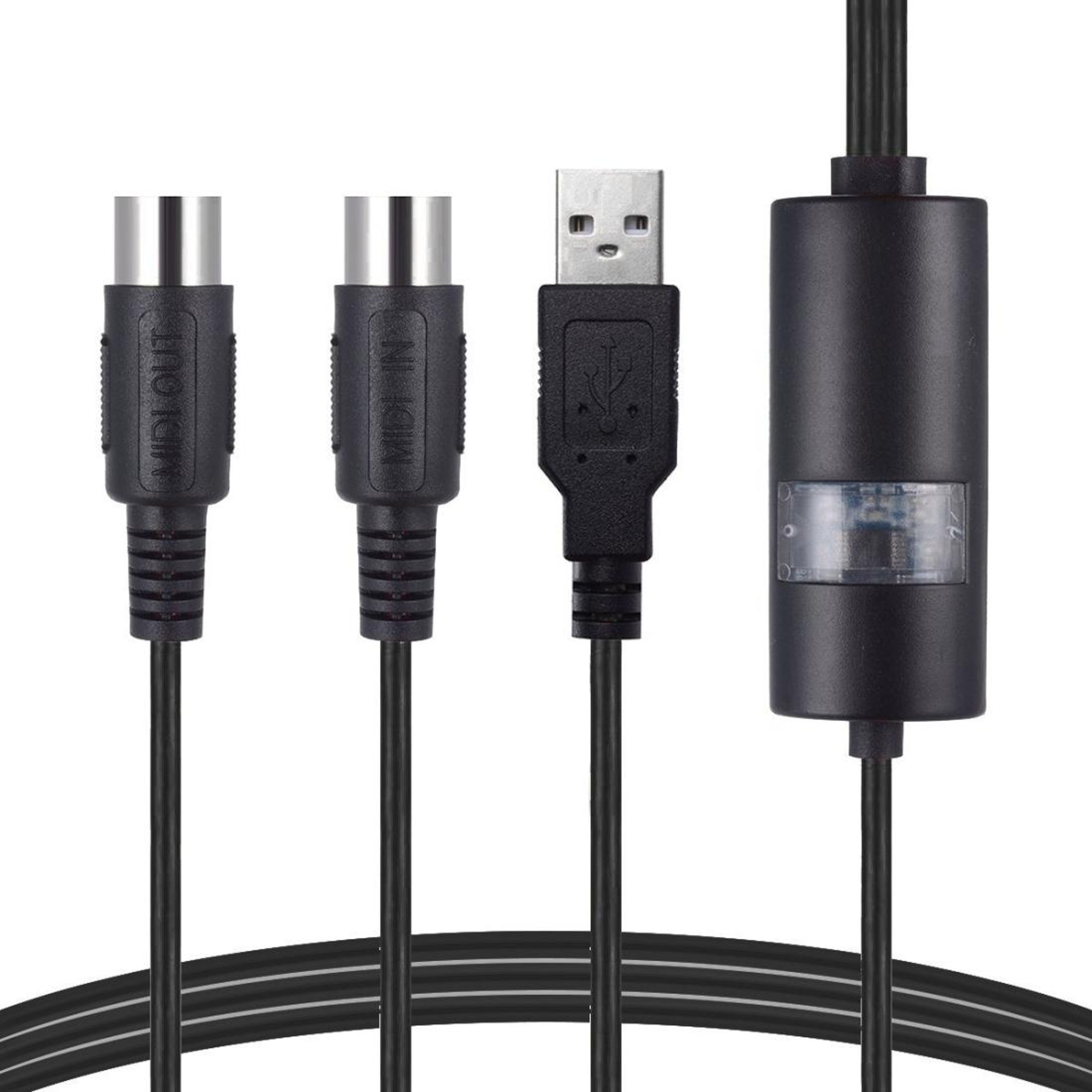 WERSI UM-18 USB MIDI Cable 2m – Plug & Play MIDI to USB Interface for Keyboards & Music Production – view 1