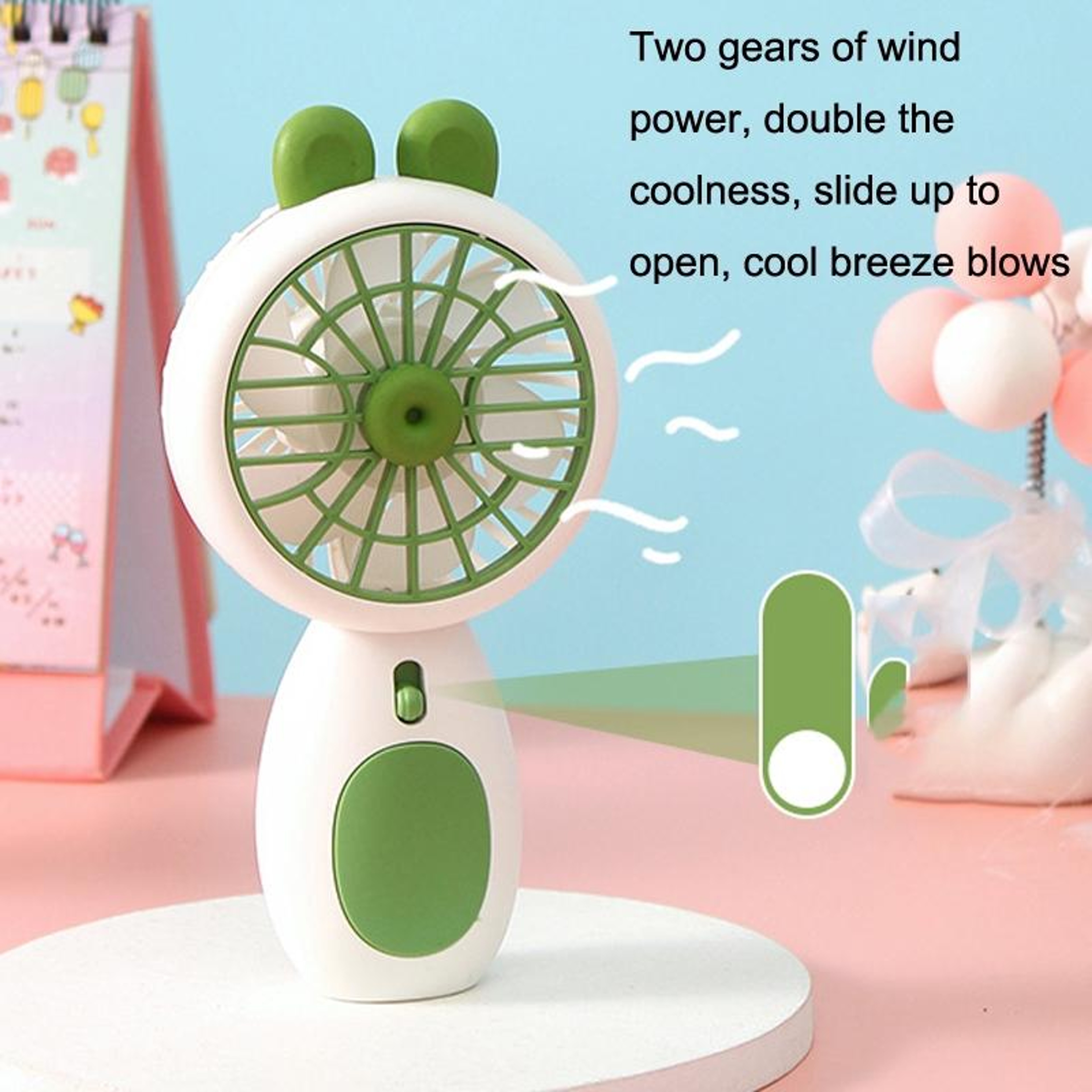 AP238 Portable USB Fan LED Night Light Rechargeable Handheld Mini Fan 7