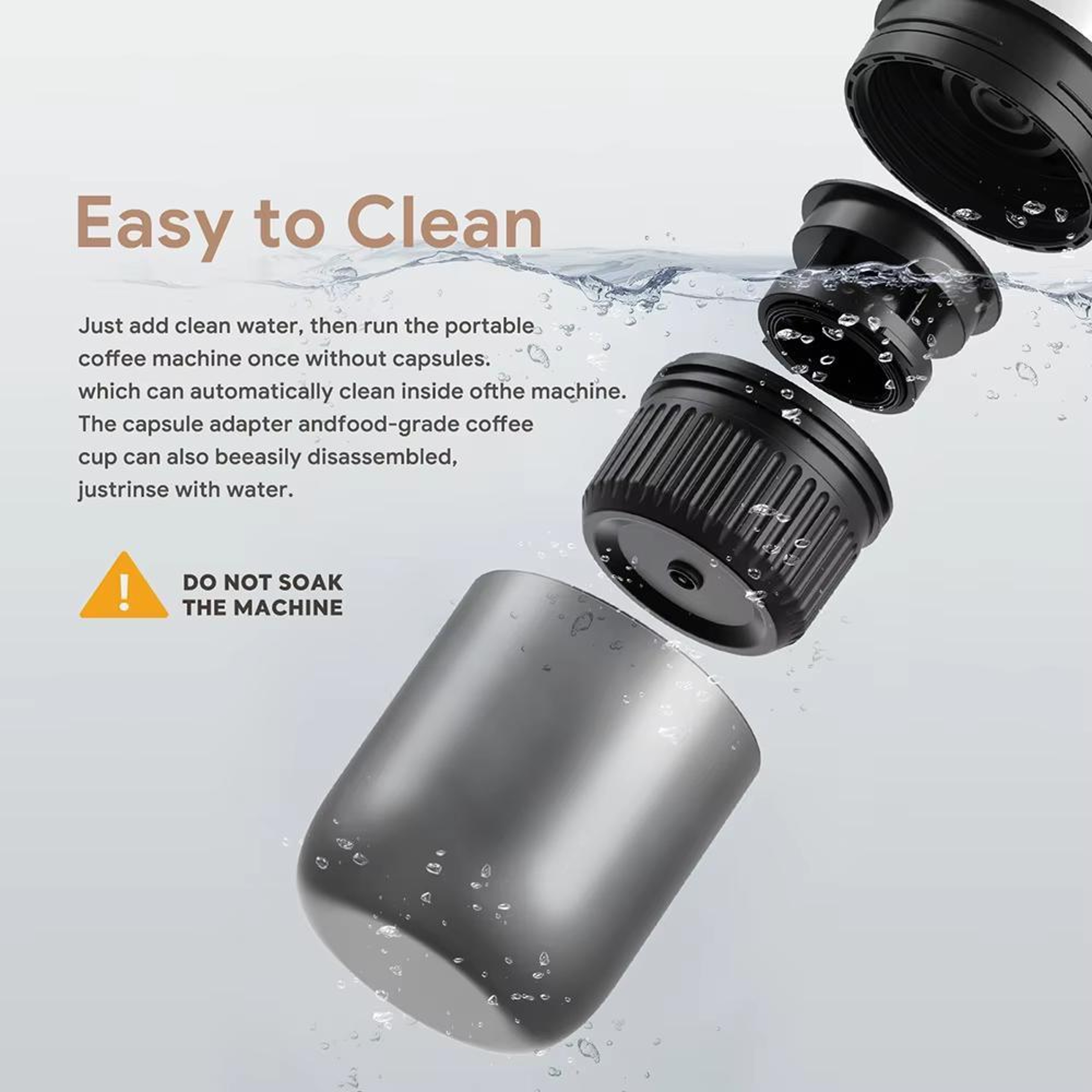 ICafilas ME2410 Portable Espresso Maker USB Capsule Coffee Machine Rechargeable – view 4