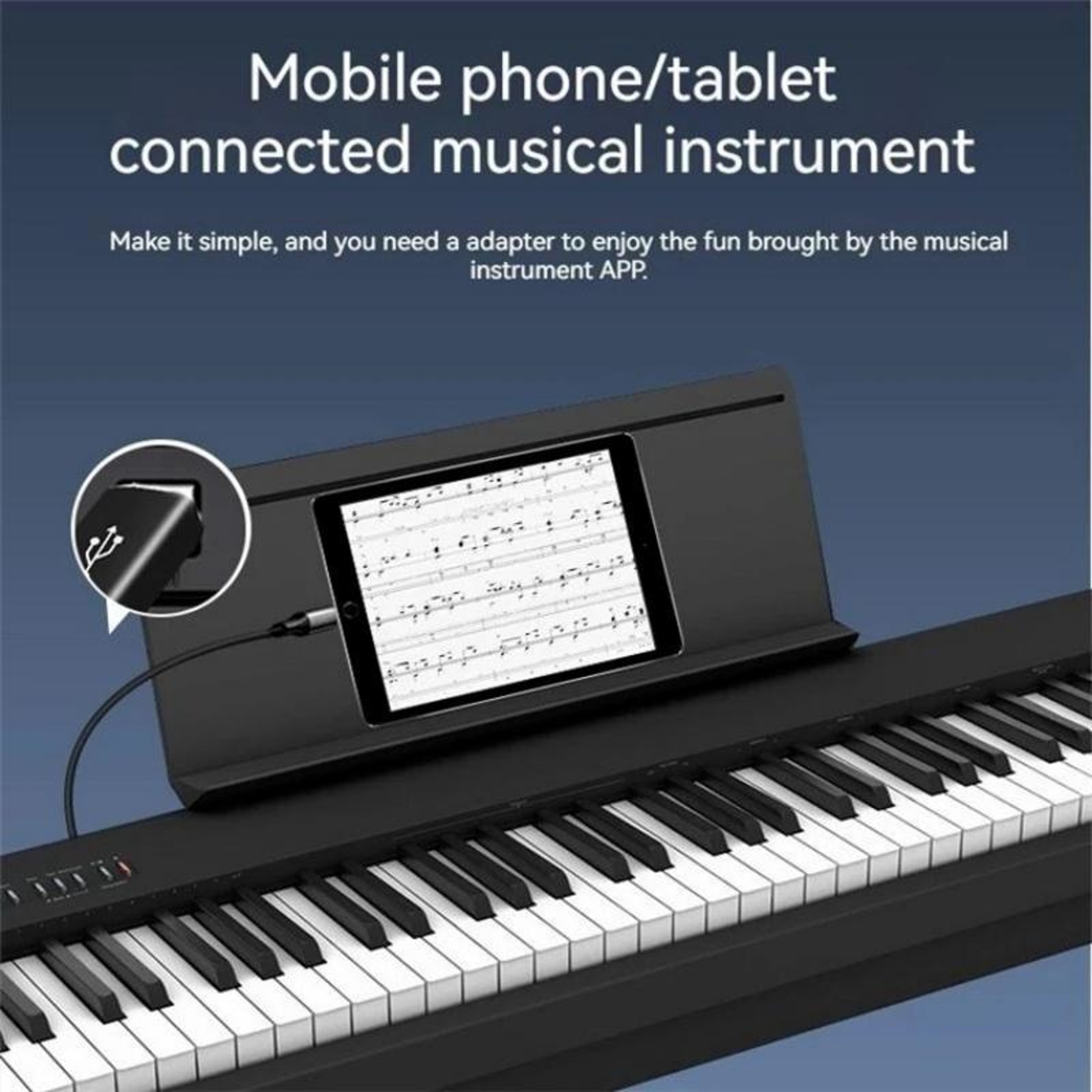 USB-C to MIDI Adapter for Electric Piano Keyboard Plug and Play MIDI Interface – view 8