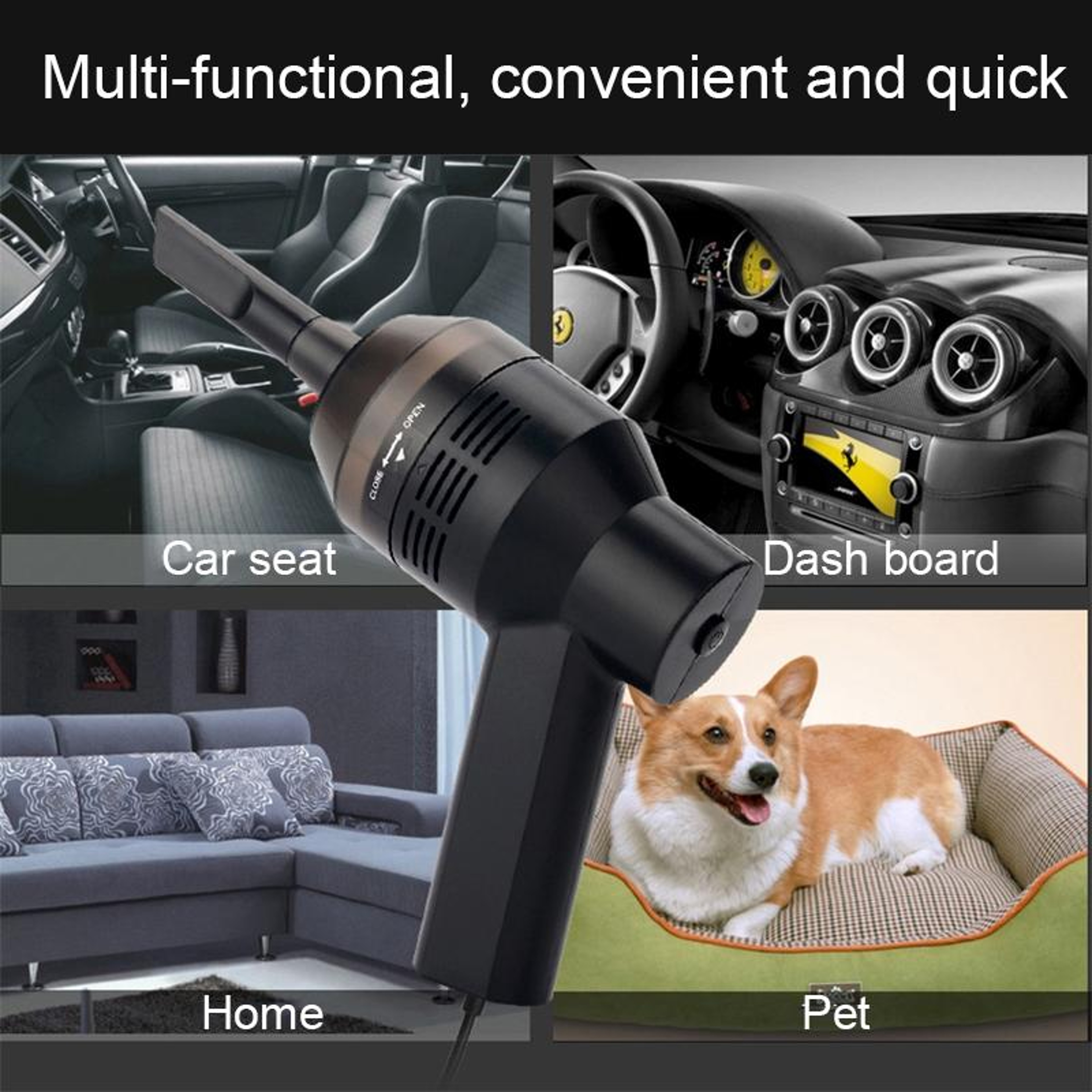 Portable USB Keyboard Vacuum Cleaner Handheld Dust Collector for Electronics Cleaning – view 6