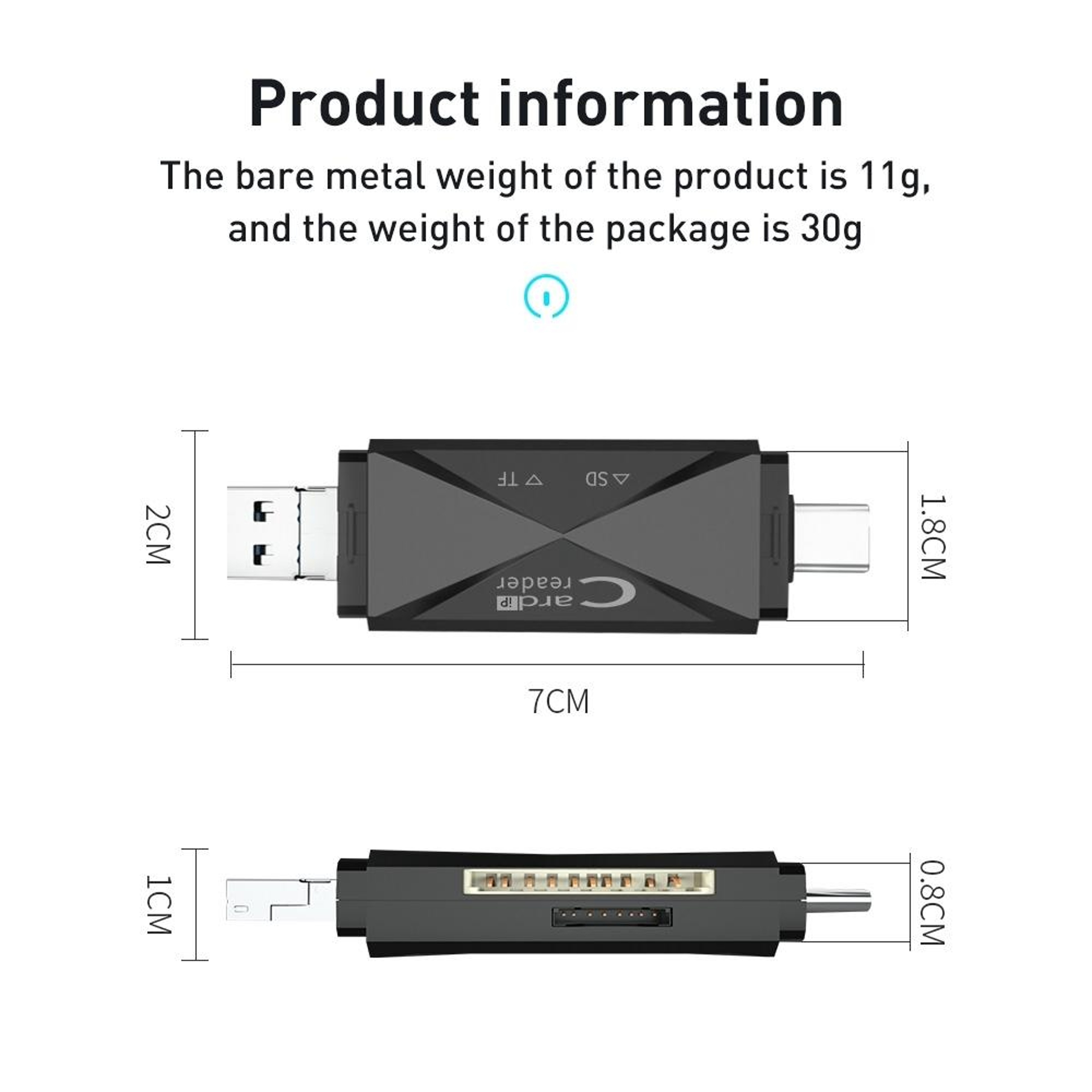 ADS-218 3-in-1 USB C SD Card Reader & Lightning Memory Card Adapter – view 4