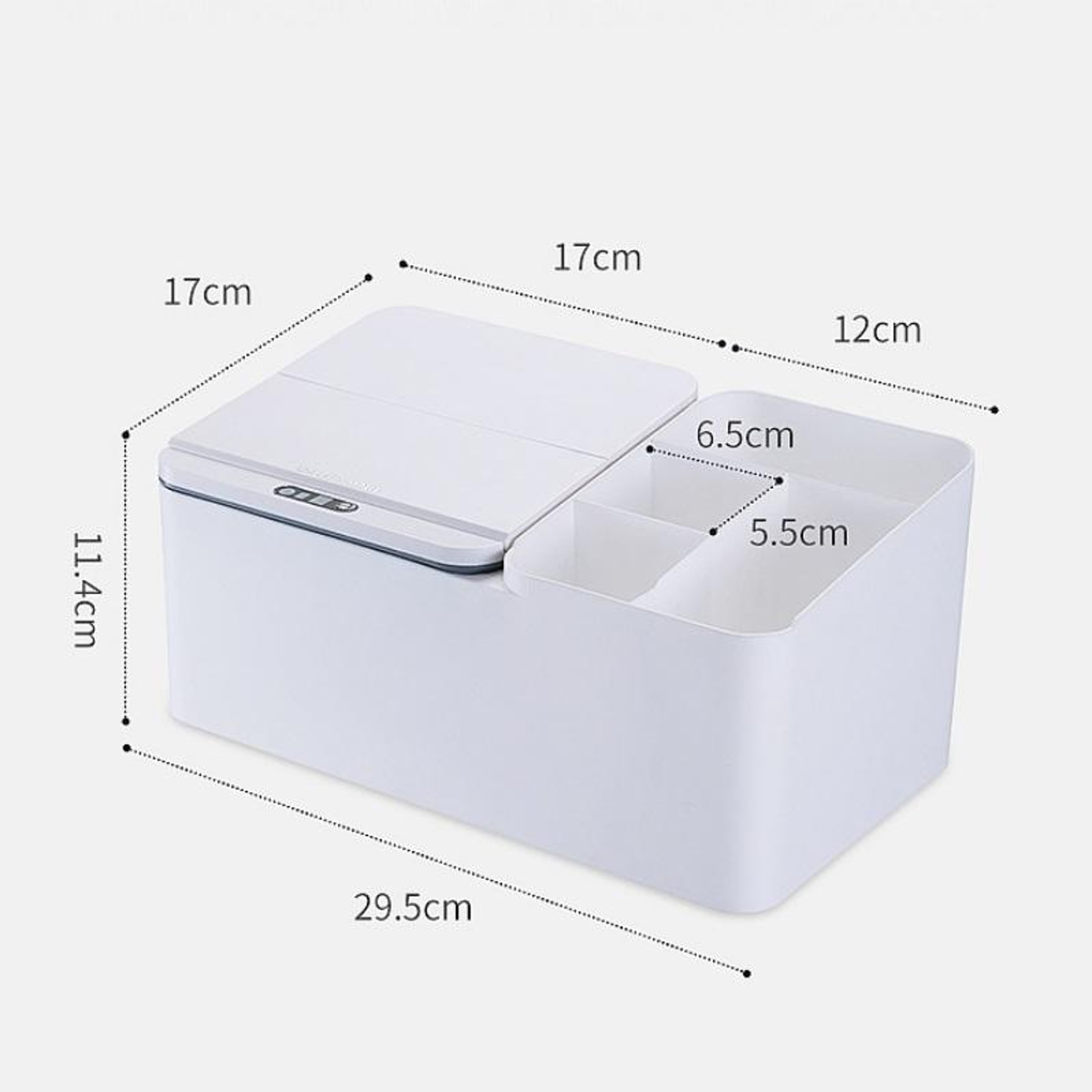 EXPED Smart Touchless Desktop Organizer Box With USB Charging  Automatic Sensor Lid 2