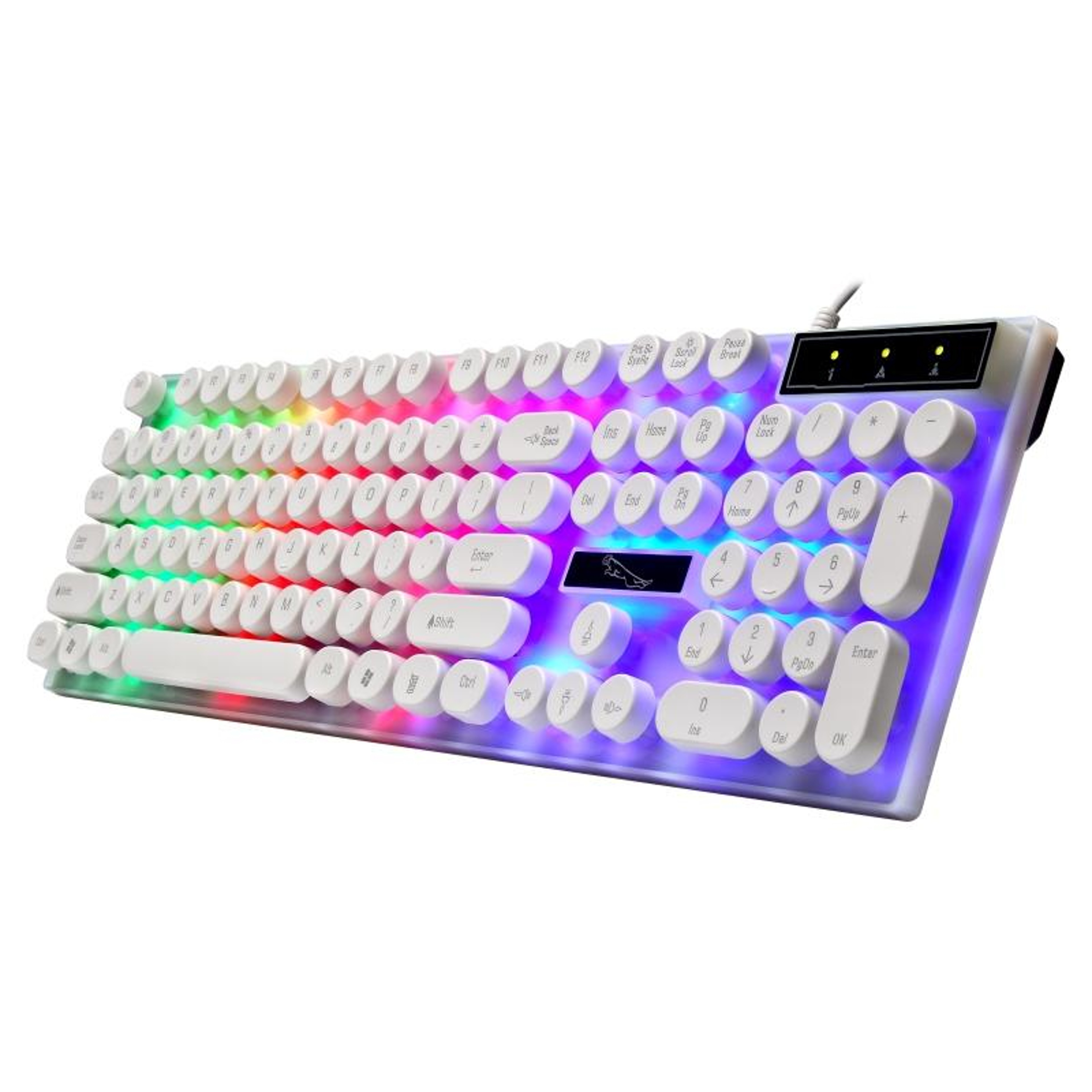 Chasing Leopard G21 Retro Round Keycap Mechanical Feel Keyboard with Colorful Backlit Keyboard Design – view 10