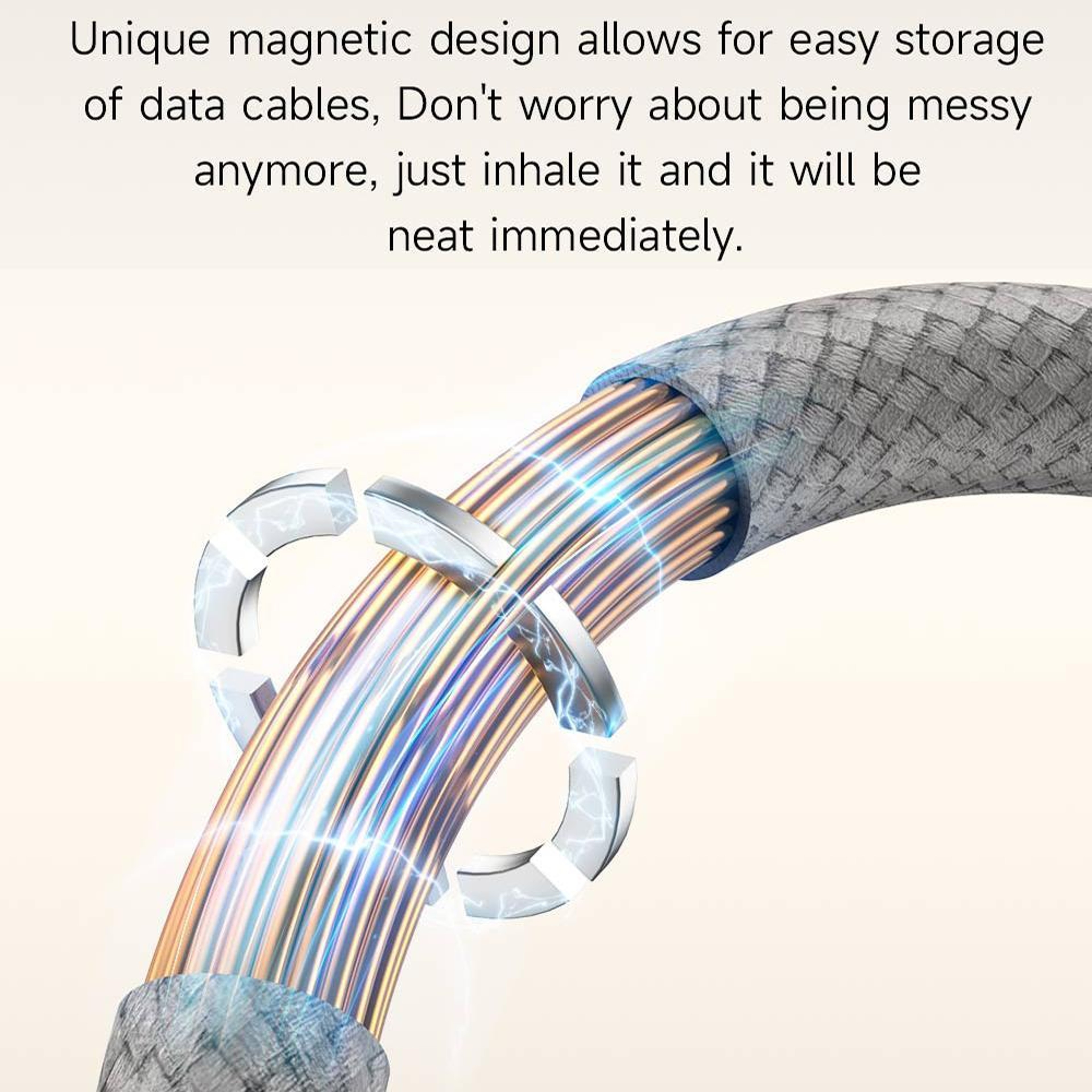 TOTU 27W Magnetic USB-C to Lightning Fast Charging Cable 1M Braided Data Sync Cable – view 3