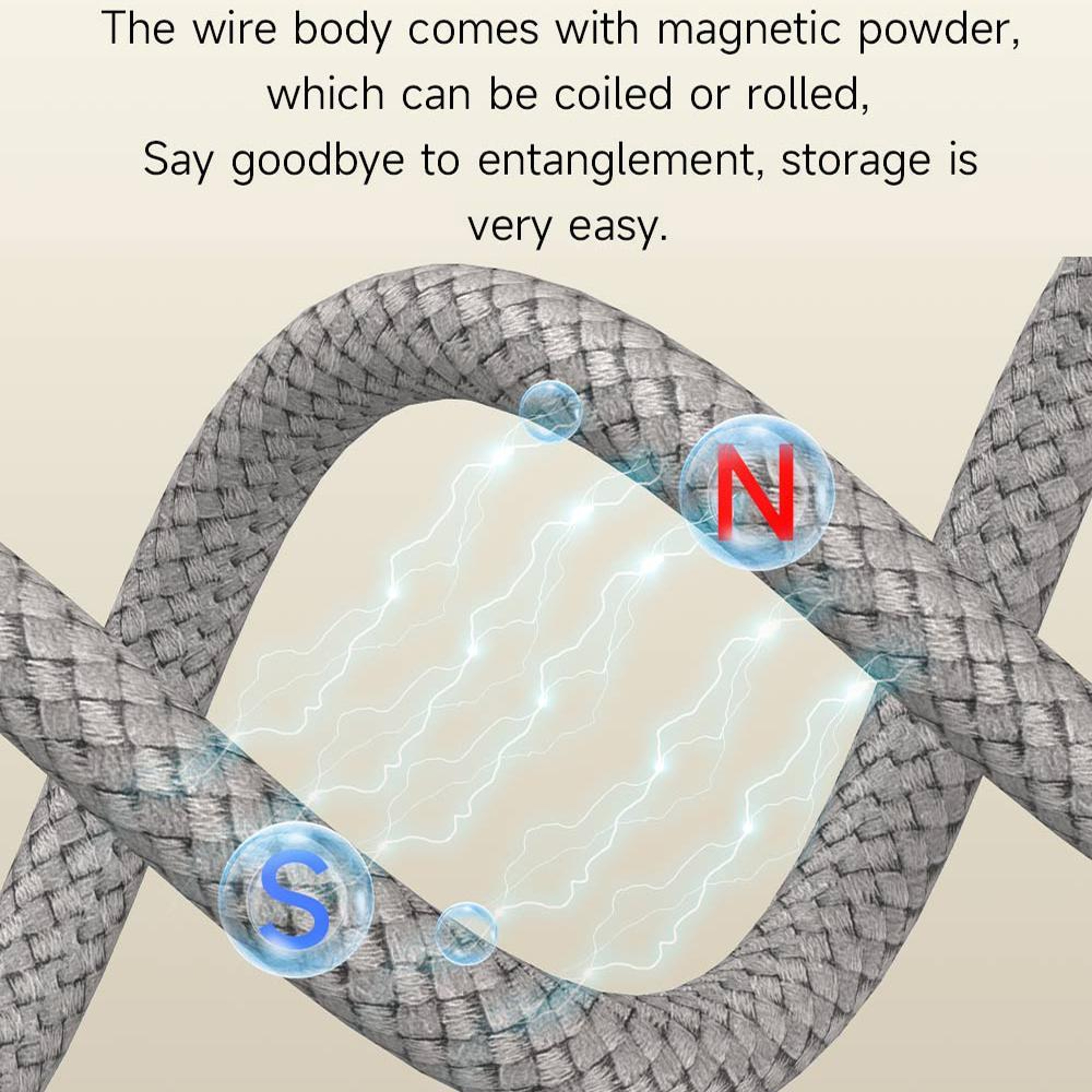 TOTU 27W Magnetic USB-C to Lightning Fast Charging Cable 1M Braided Data Sync Cable – view 4